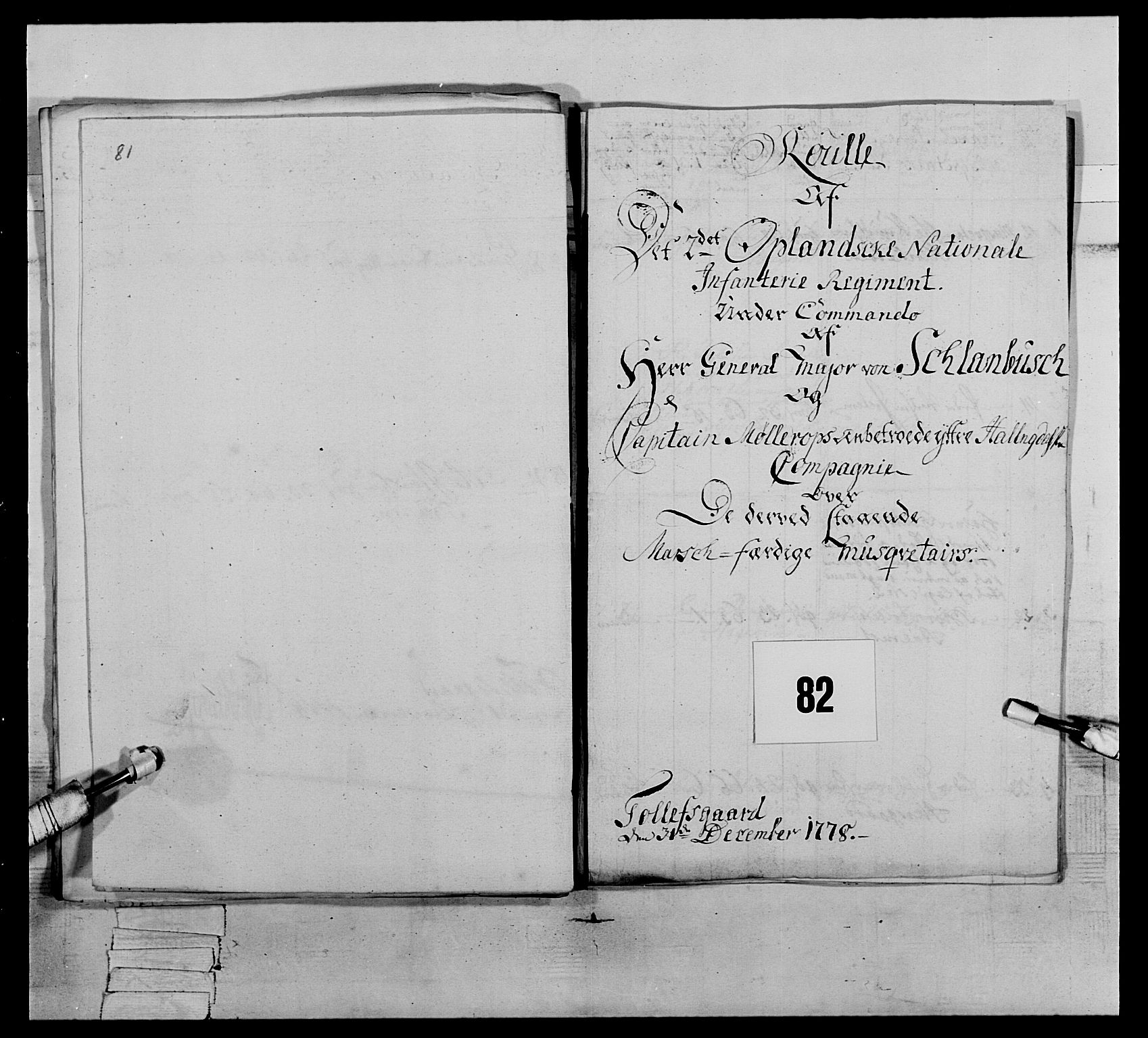 Generalitets- og kommissariatskollegiet, Det kongelige norske kommissariatskollegium, AV/RA-EA-5420/E/Eh/L0064: 2. Opplandske nasjonale infanteriregiment, 1774-1784, p. 379