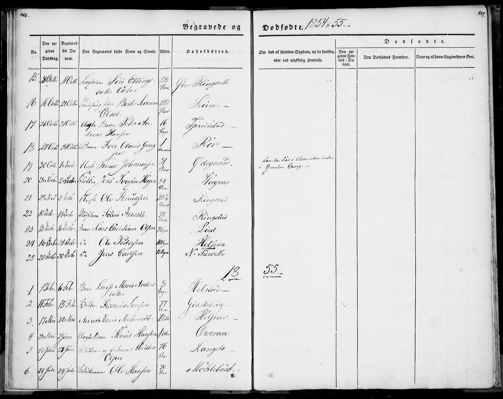 Ministerialprotokoller, klokkerbøker og fødselsregistre - Møre og Romsdal, AV/SAT-A-1454/520/L0277: Parish register (official) no. 520A07, 1843-1861, p. 426-427