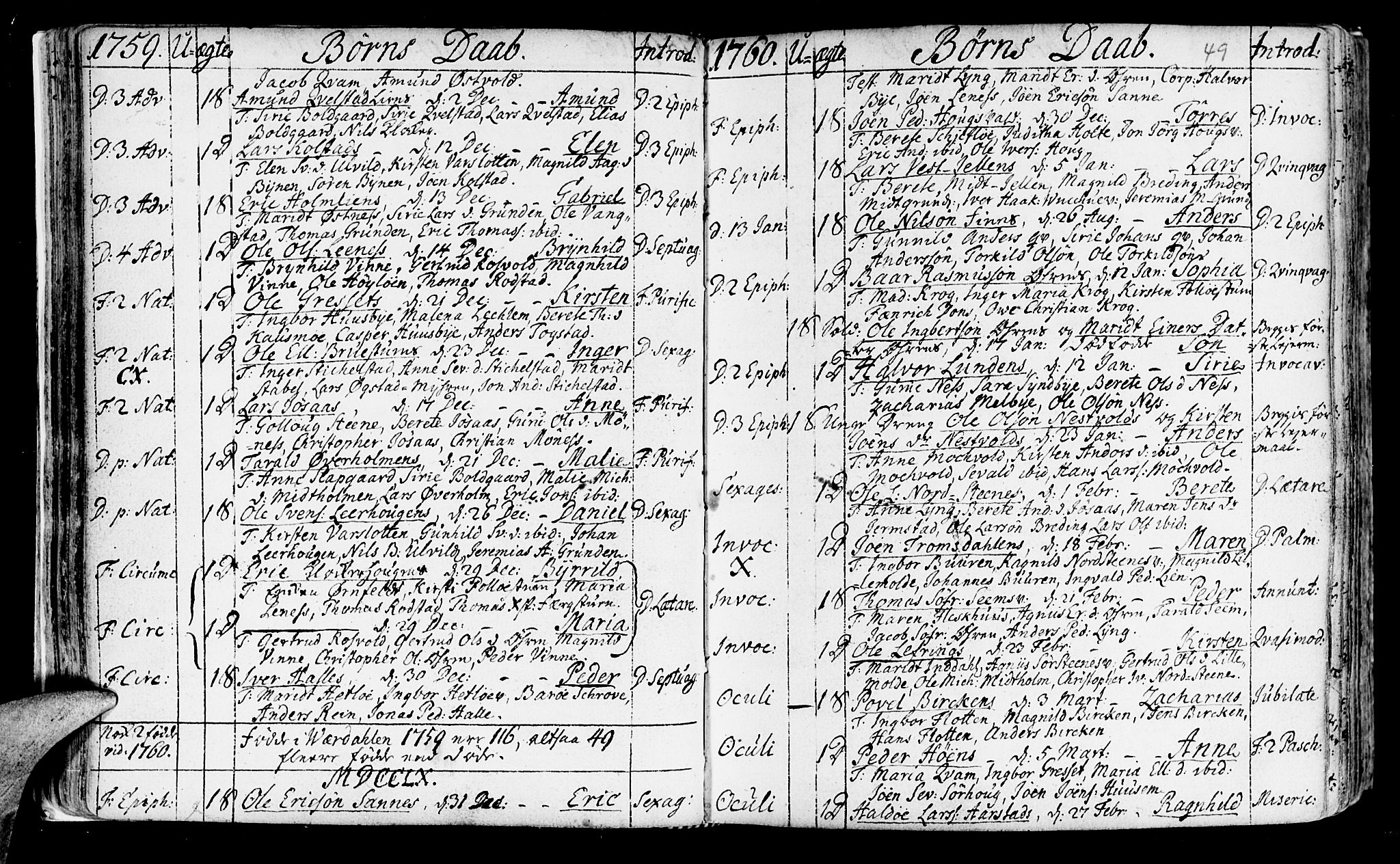 Ministerialprotokoller, klokkerbøker og fødselsregistre - Nord-Trøndelag, SAT/A-1458/723/L0231: Parish register (official) no. 723A02, 1748-1780, p. 49