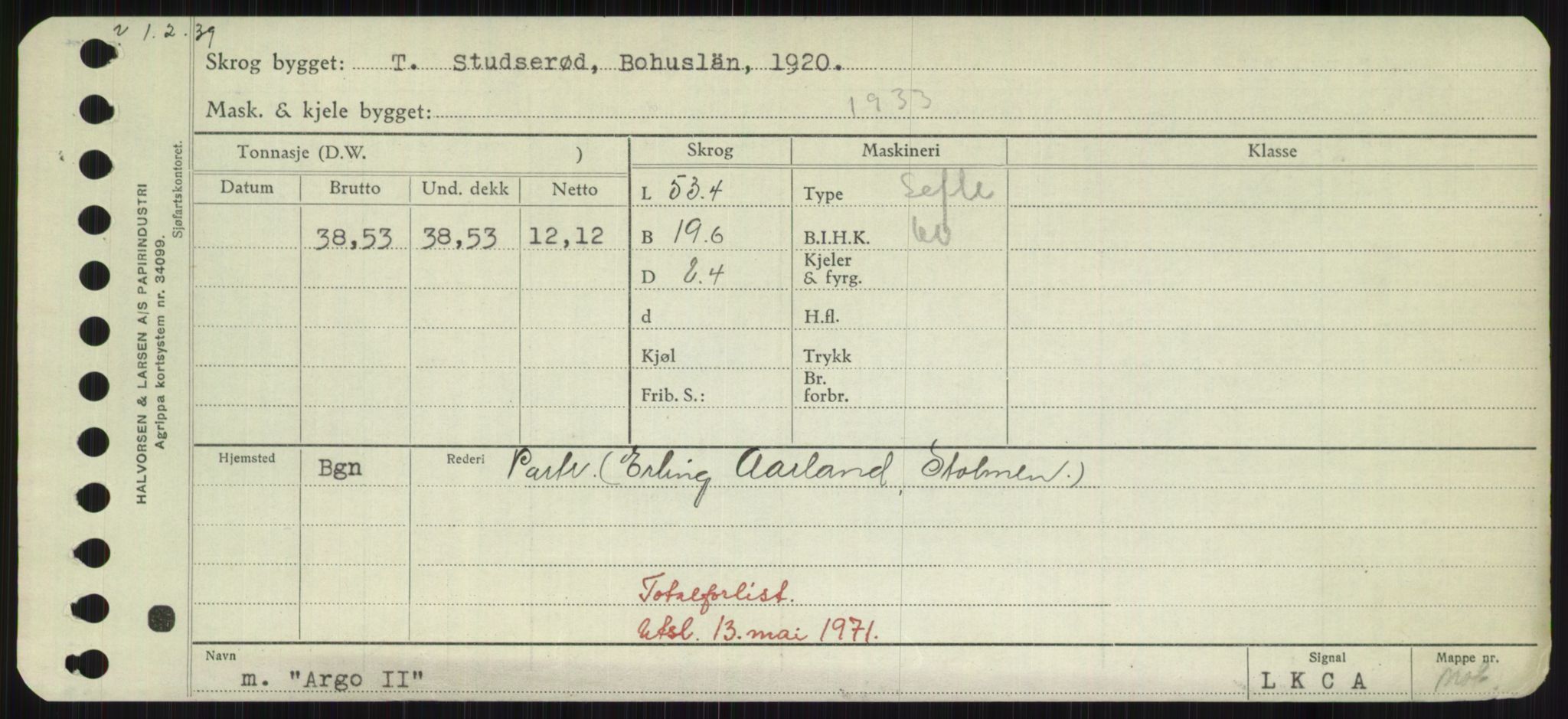 Sjøfartsdirektoratet med forløpere, Skipsmålingen, RA/S-1627/H/Hd/L0002: Fartøy, Apa-Axe, p. 87