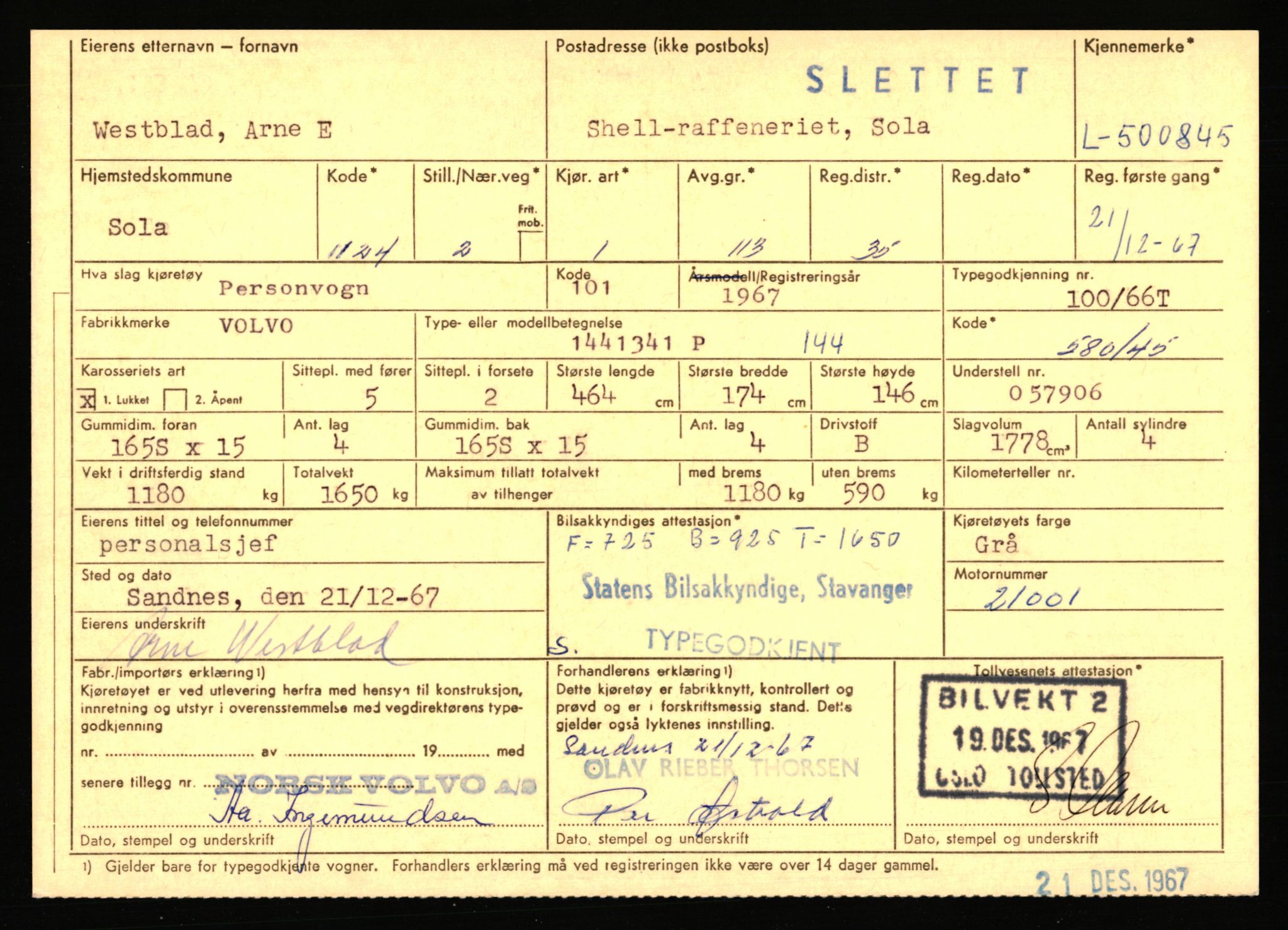 Stavanger trafikkstasjon, AV/SAST-A-101942/0/F/L0077: L-500000 - L-502999, 1930-1971, p. 599