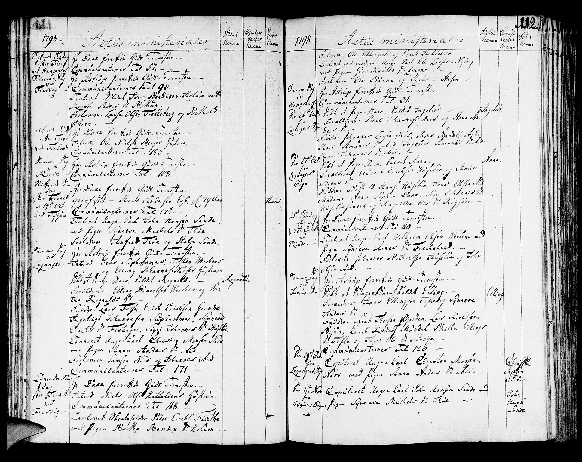 Leikanger sokneprestembete, AV/SAB-A-81001/H/Haa/Haaa/L0005: Parish register (official) no. A 5, 1792-1809, p. 112