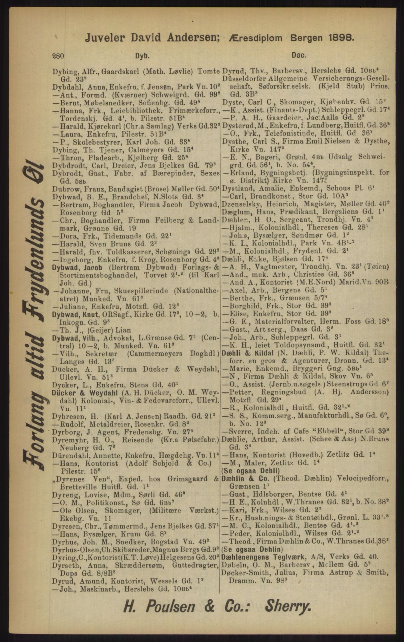 Kristiania/Oslo adressebok, PUBL/-, 1902, p. 280