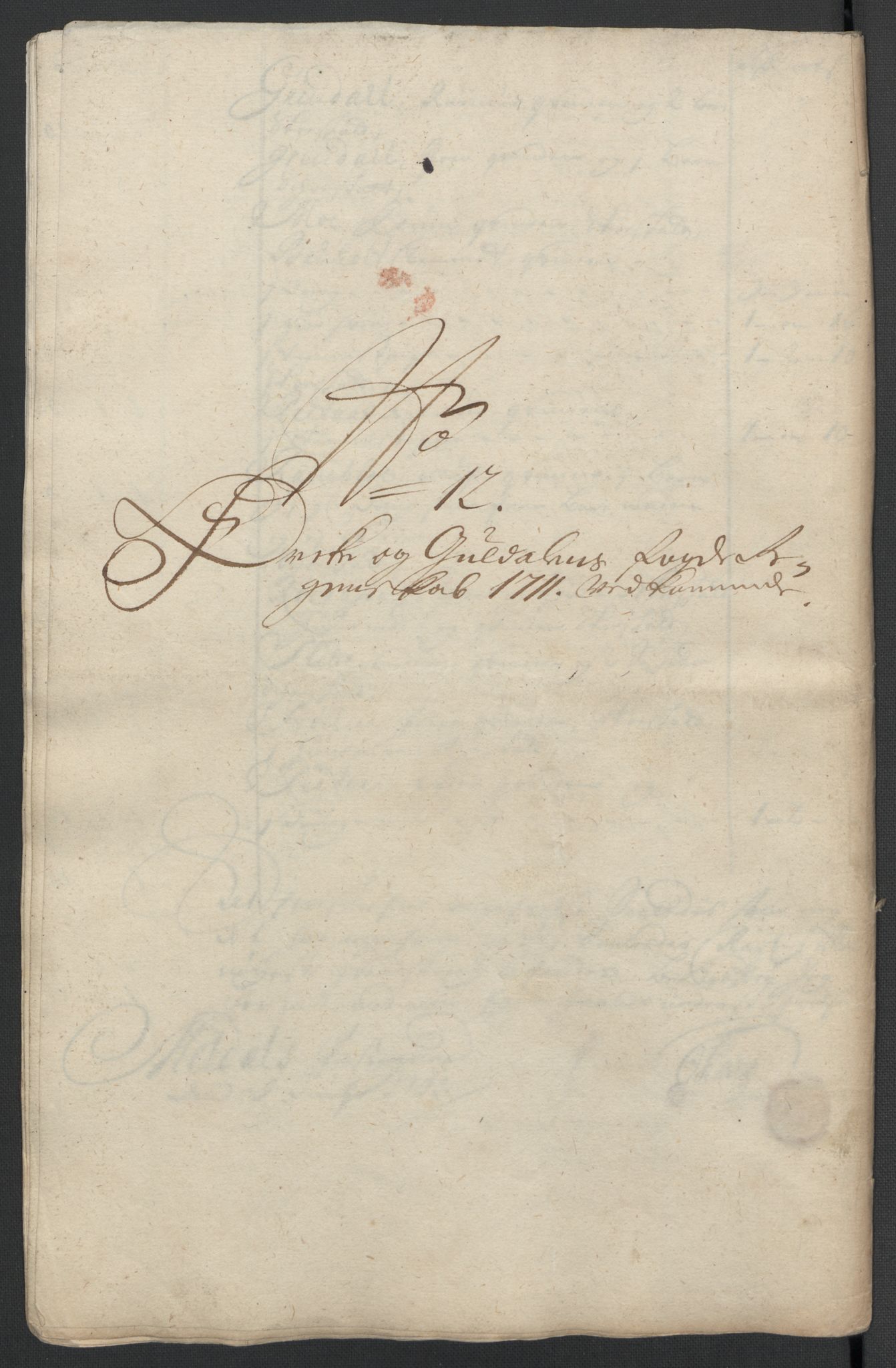 Rentekammeret inntil 1814, Reviderte regnskaper, Fogderegnskap, AV/RA-EA-4092/R60/L3962: Fogderegnskap Orkdal og Gauldal, 1711, p. 92