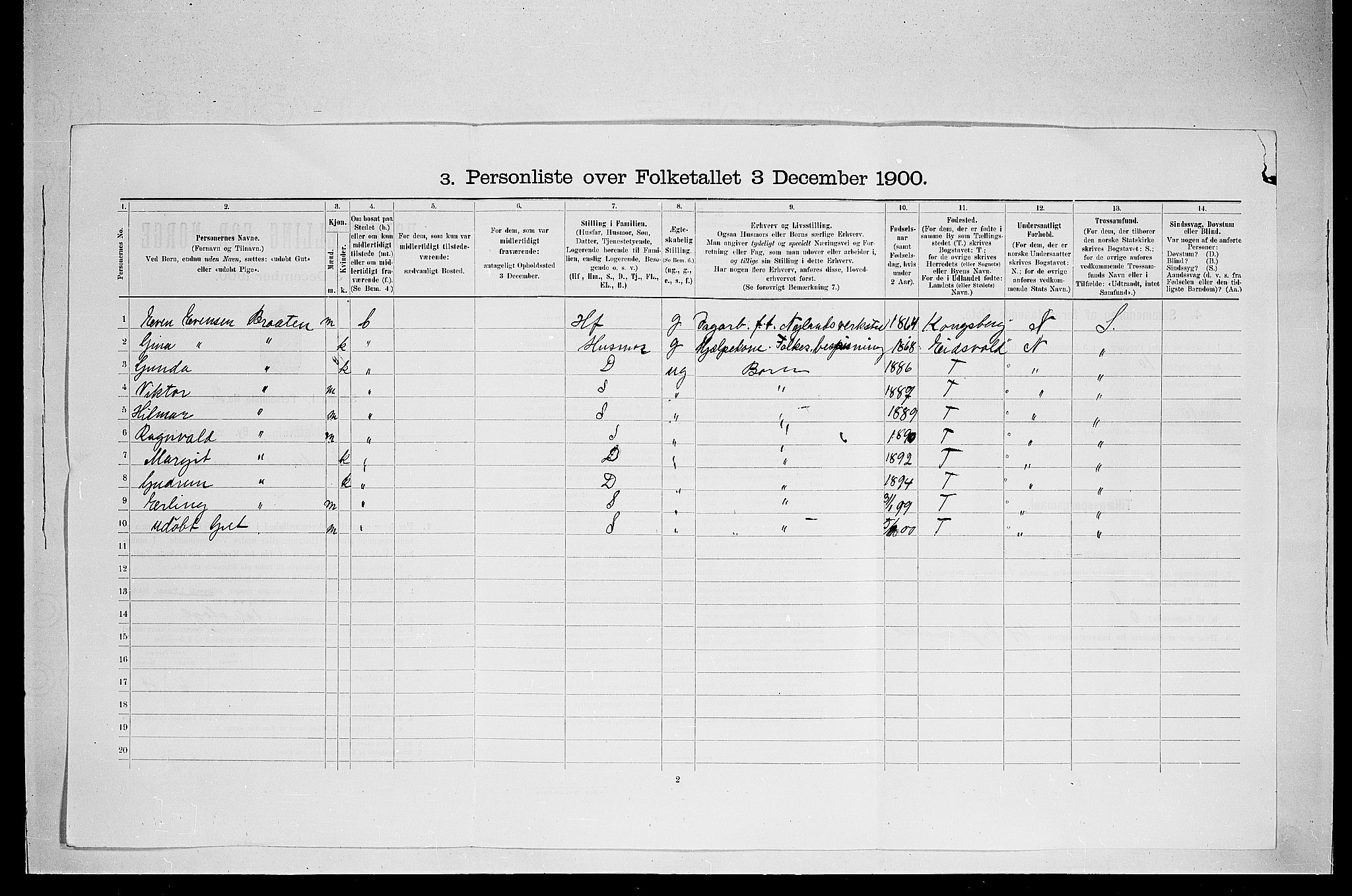 SAO, 1900 census for Kristiania, 1900, p. 21722