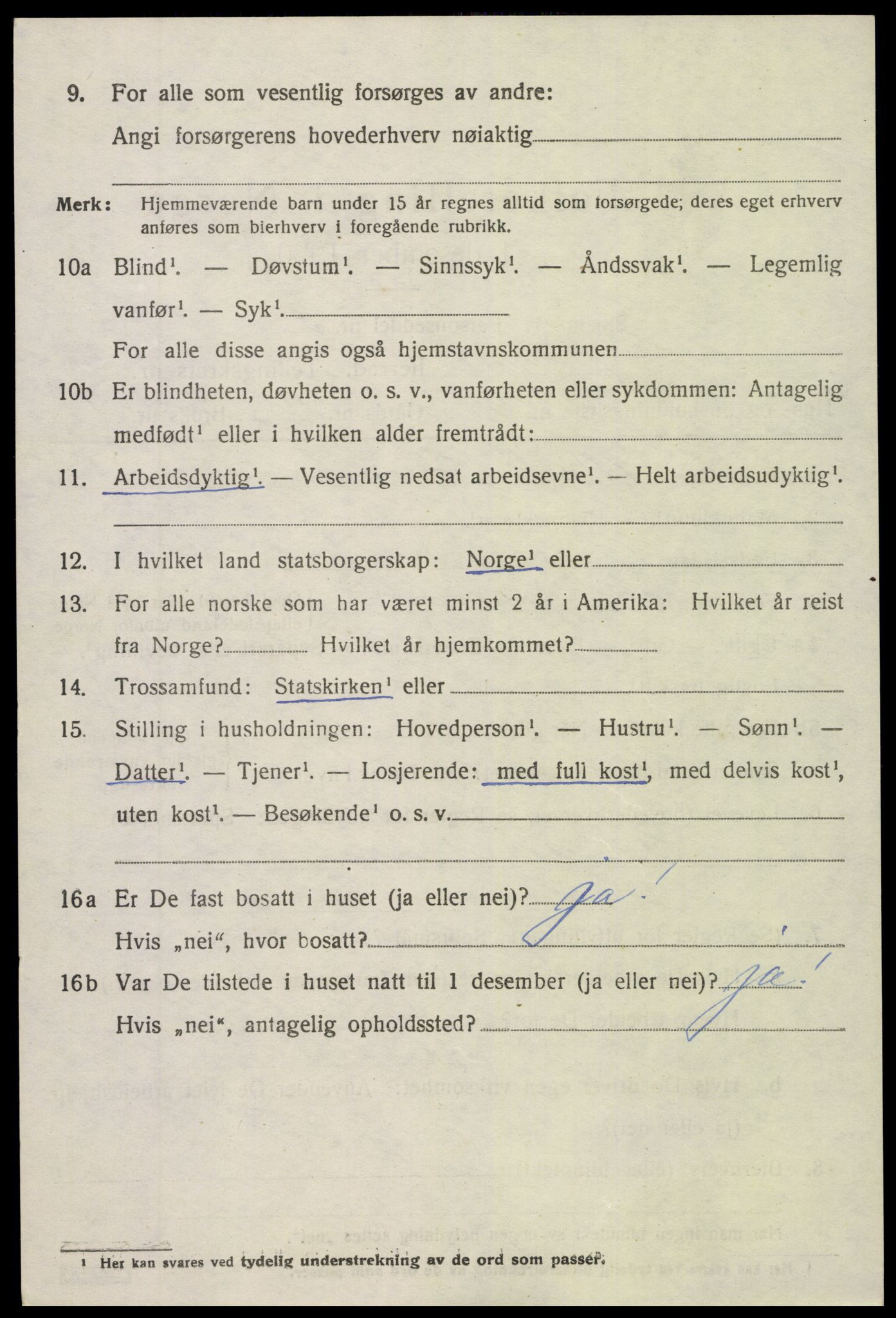 SAK, 1920 census for Holt, 1920, p. 4905