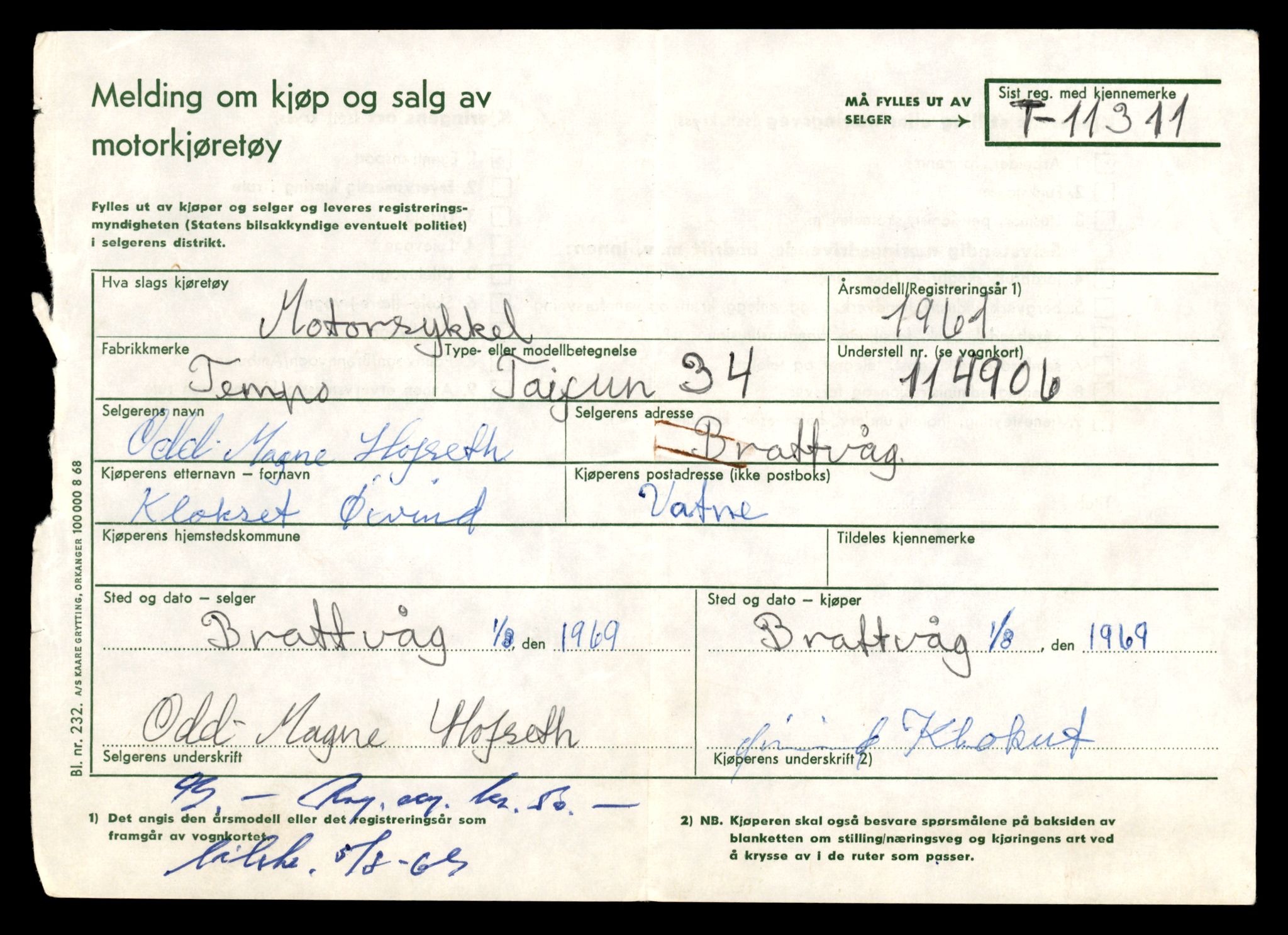 Møre og Romsdal vegkontor - Ålesund trafikkstasjon, AV/SAT-A-4099/F/Fe/L0028: Registreringskort for kjøretøy T 11290 - T 11429, 1927-1998, p. 523