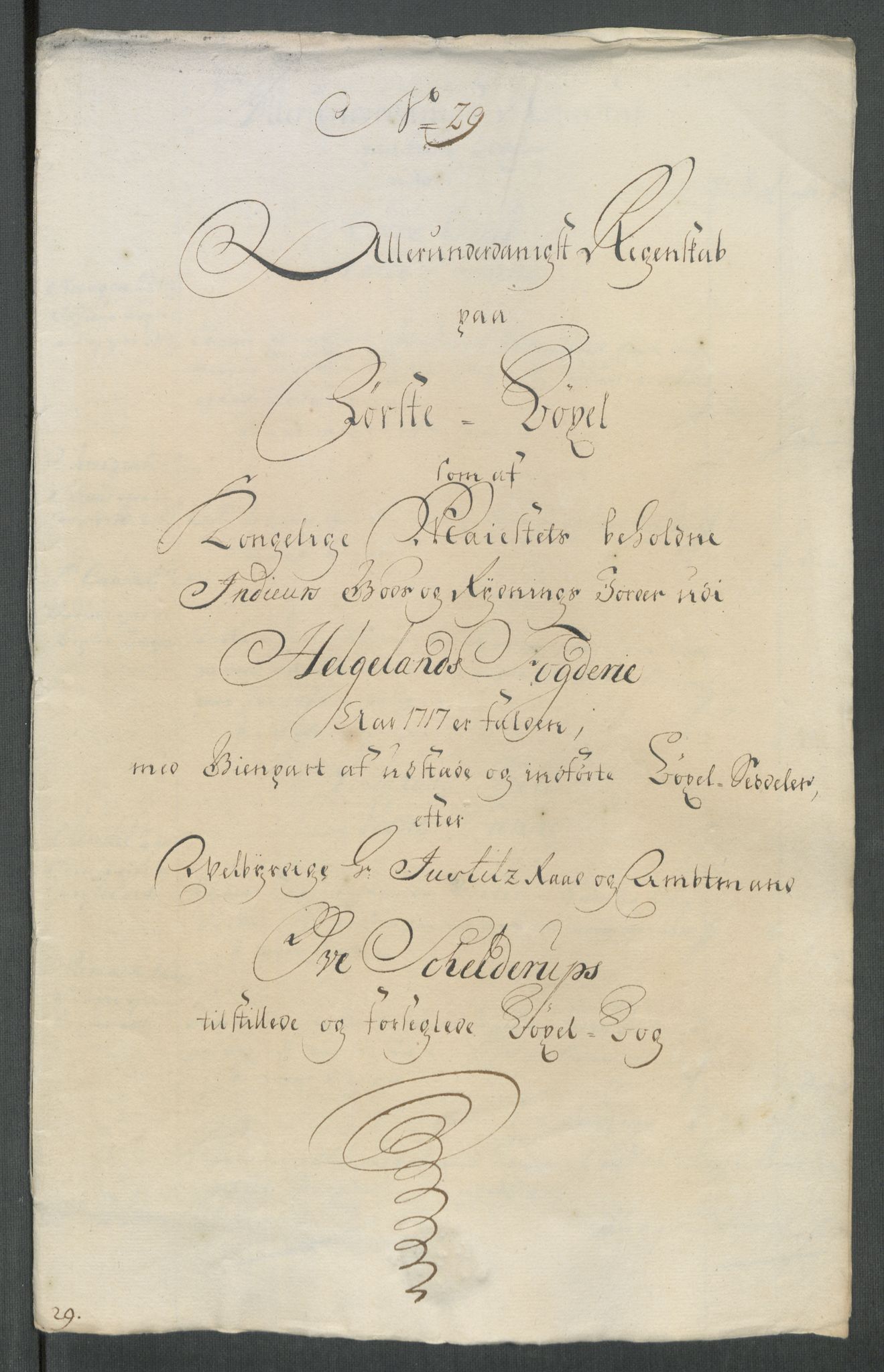 Rentekammeret inntil 1814, Reviderte regnskaper, Fogderegnskap, RA/EA-4092/R65/L4515: Fogderegnskap Helgeland, 1717, p. 269