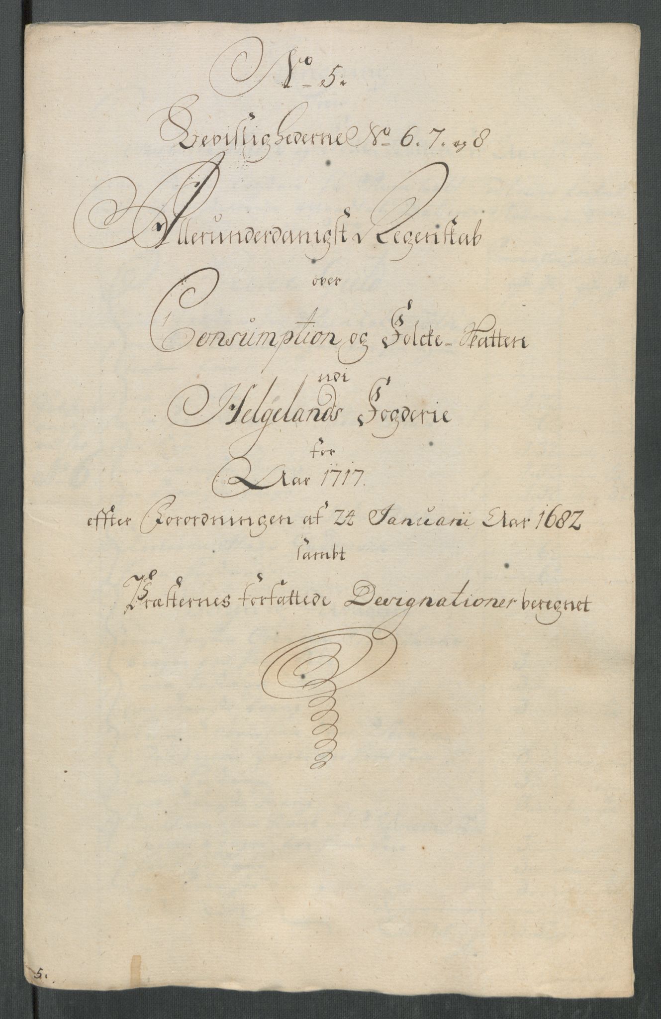 Rentekammeret inntil 1814, Reviderte regnskaper, Fogderegnskap, RA/EA-4092/R65/L4515: Fogderegnskap Helgeland, 1717, p. 114