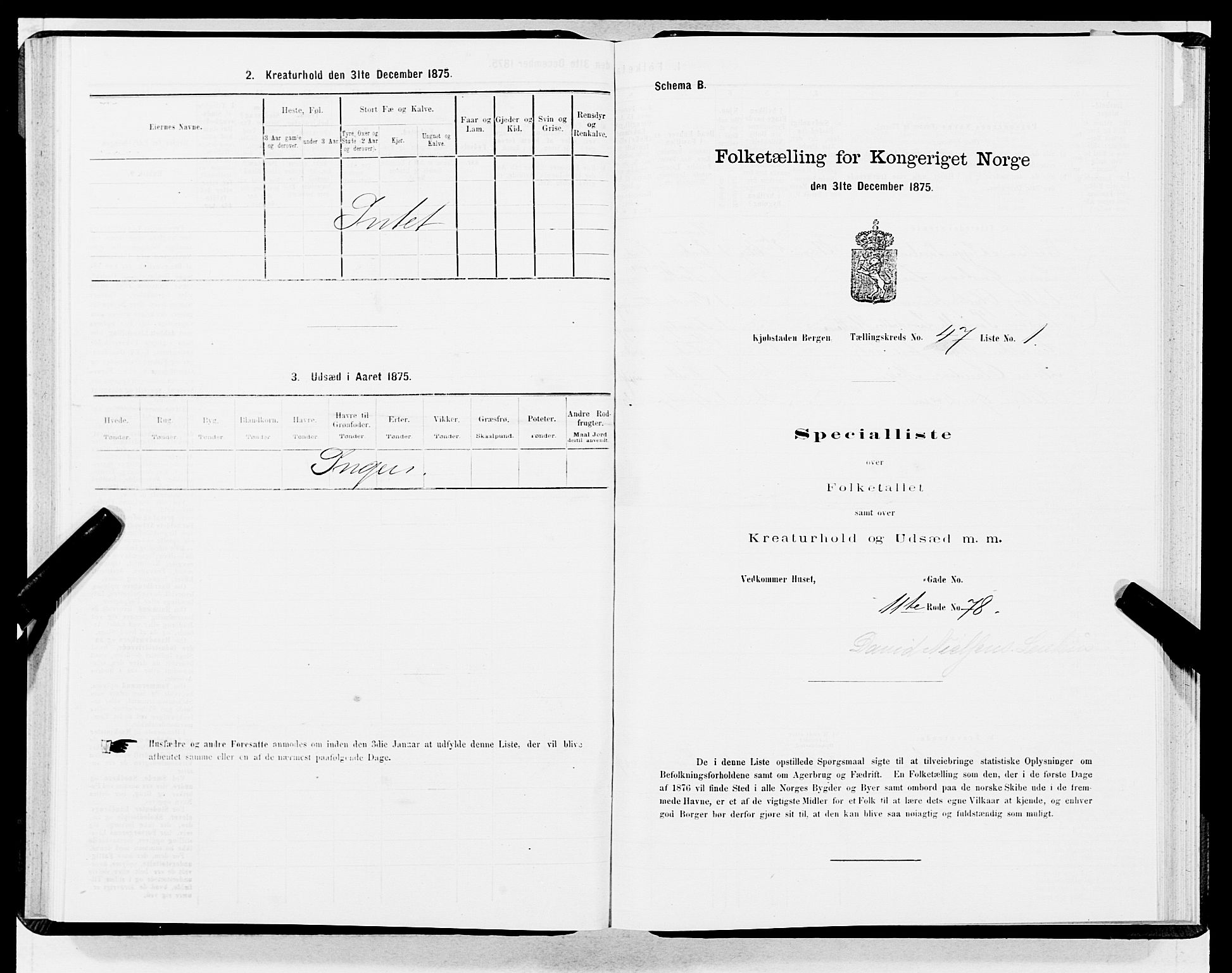 SAB, 1875 census for 1301 Bergen, 1875, p. 2437