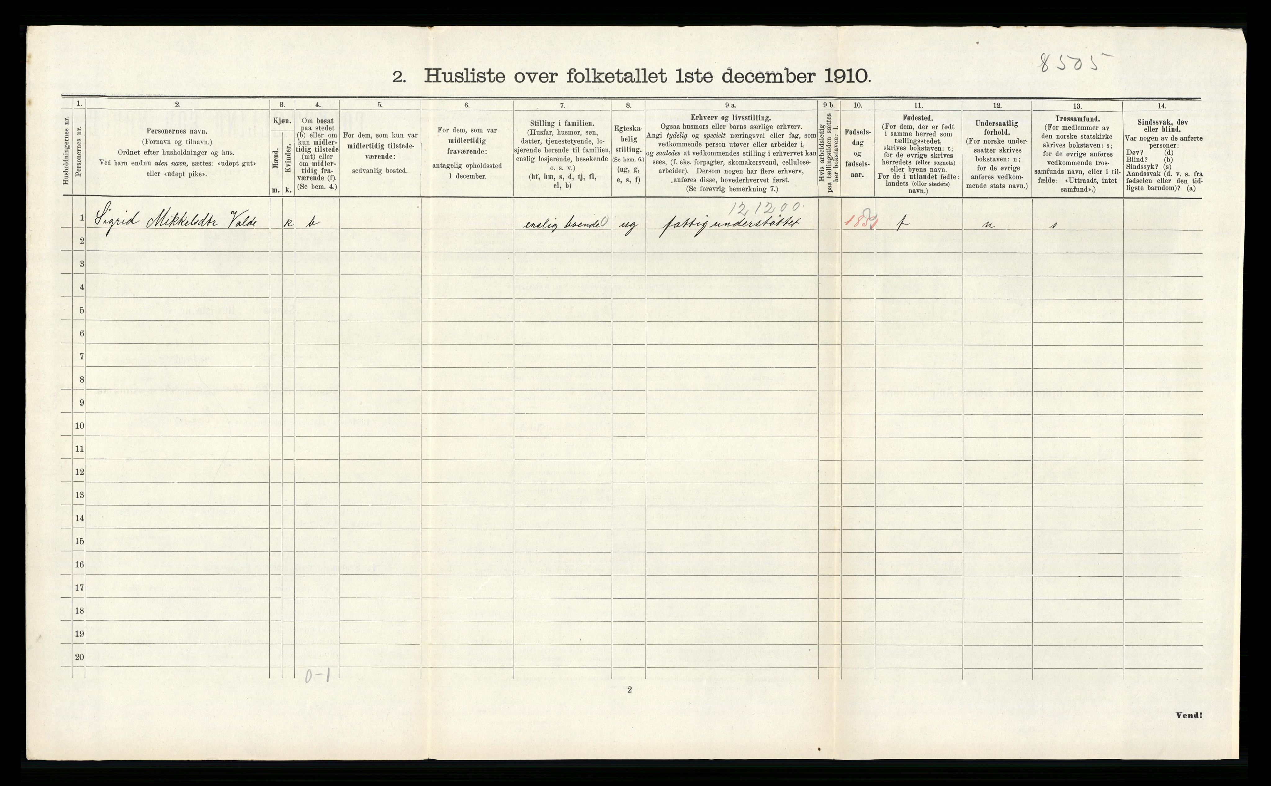 RA, 1910 census for Hjelmeland, 1910, p. 339