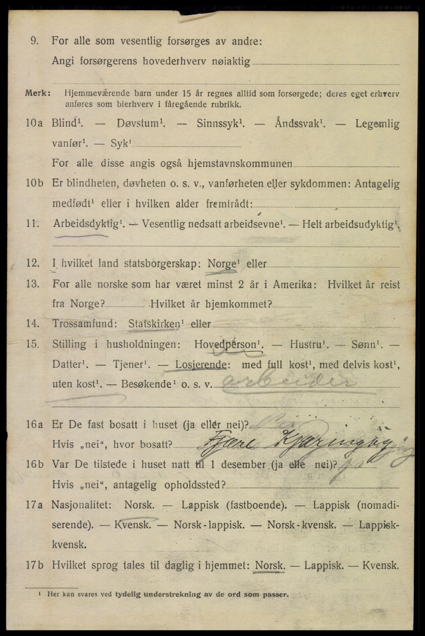 SAT, 1920 census for Bodø, 1920, p. 13326