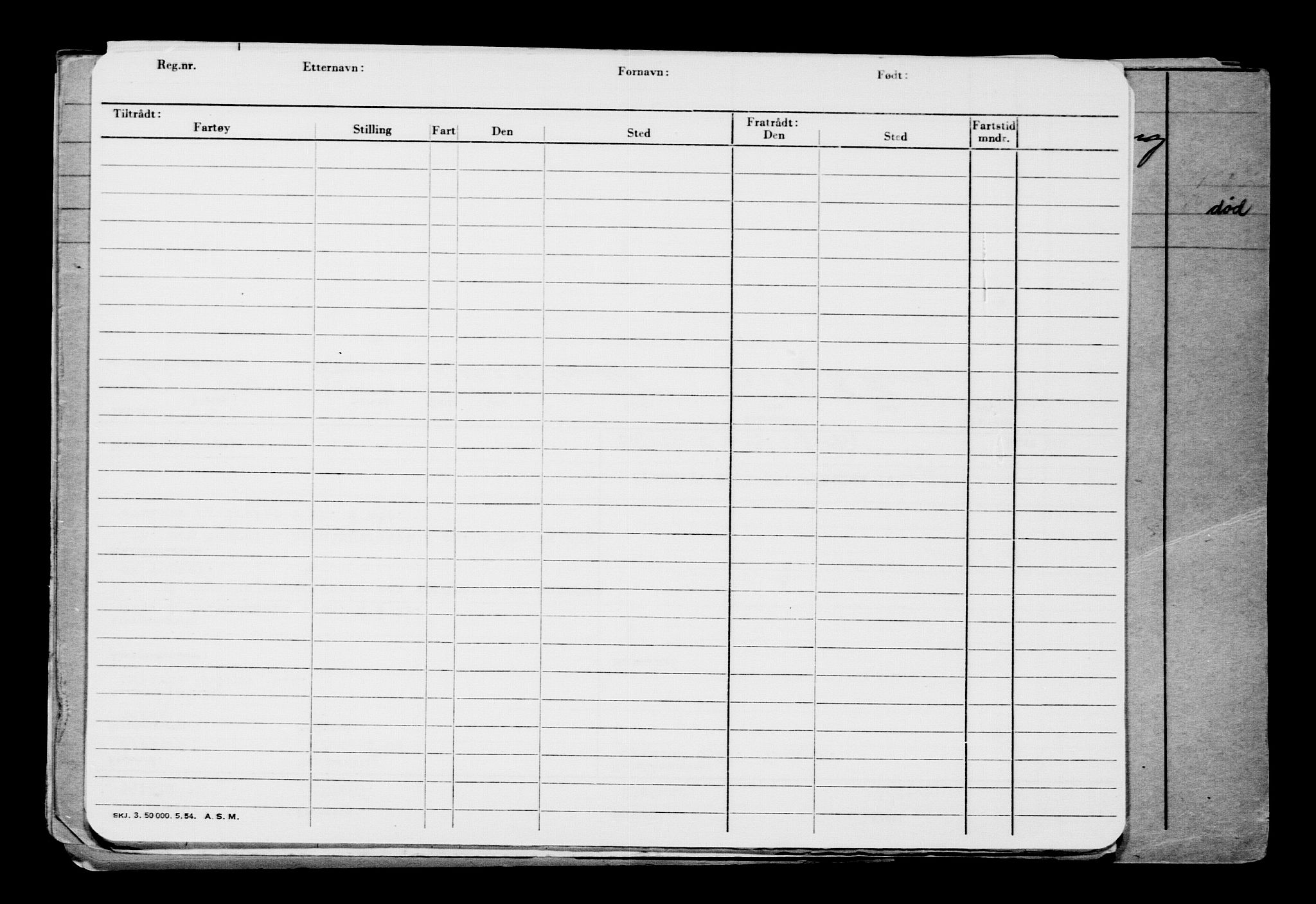 Direktoratet for sjømenn, AV/RA-S-3545/G/Gb/L0067: Hovedkort, 1906, p. 34