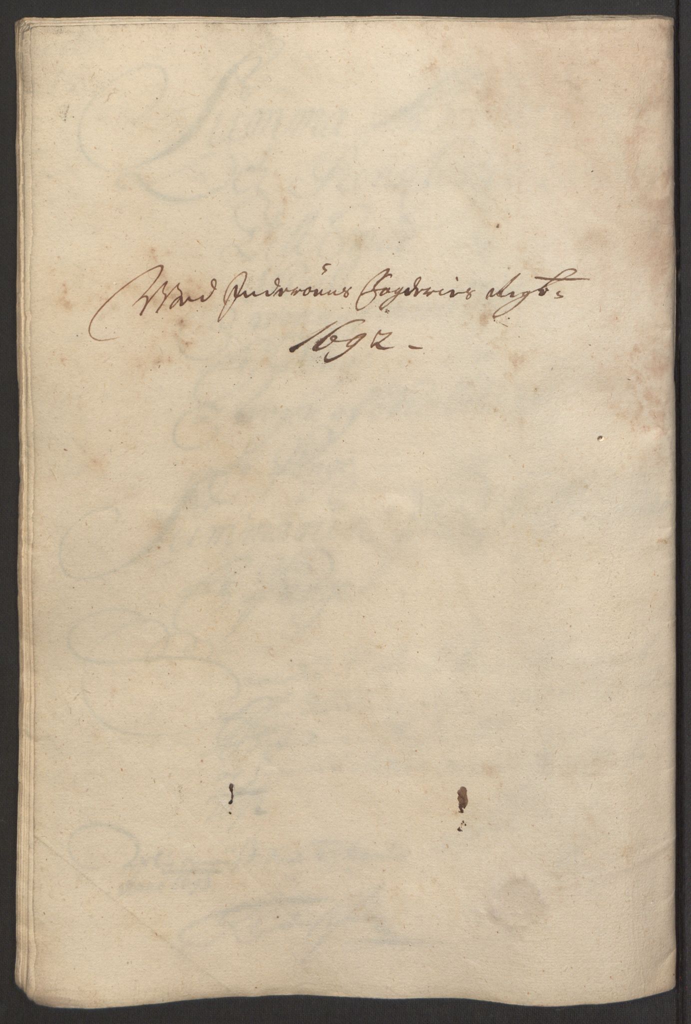 Rentekammeret inntil 1814, Reviderte regnskaper, Fogderegnskap, AV/RA-EA-4092/R63/L4308: Fogderegnskap Inderøy, 1692-1694, p. 191