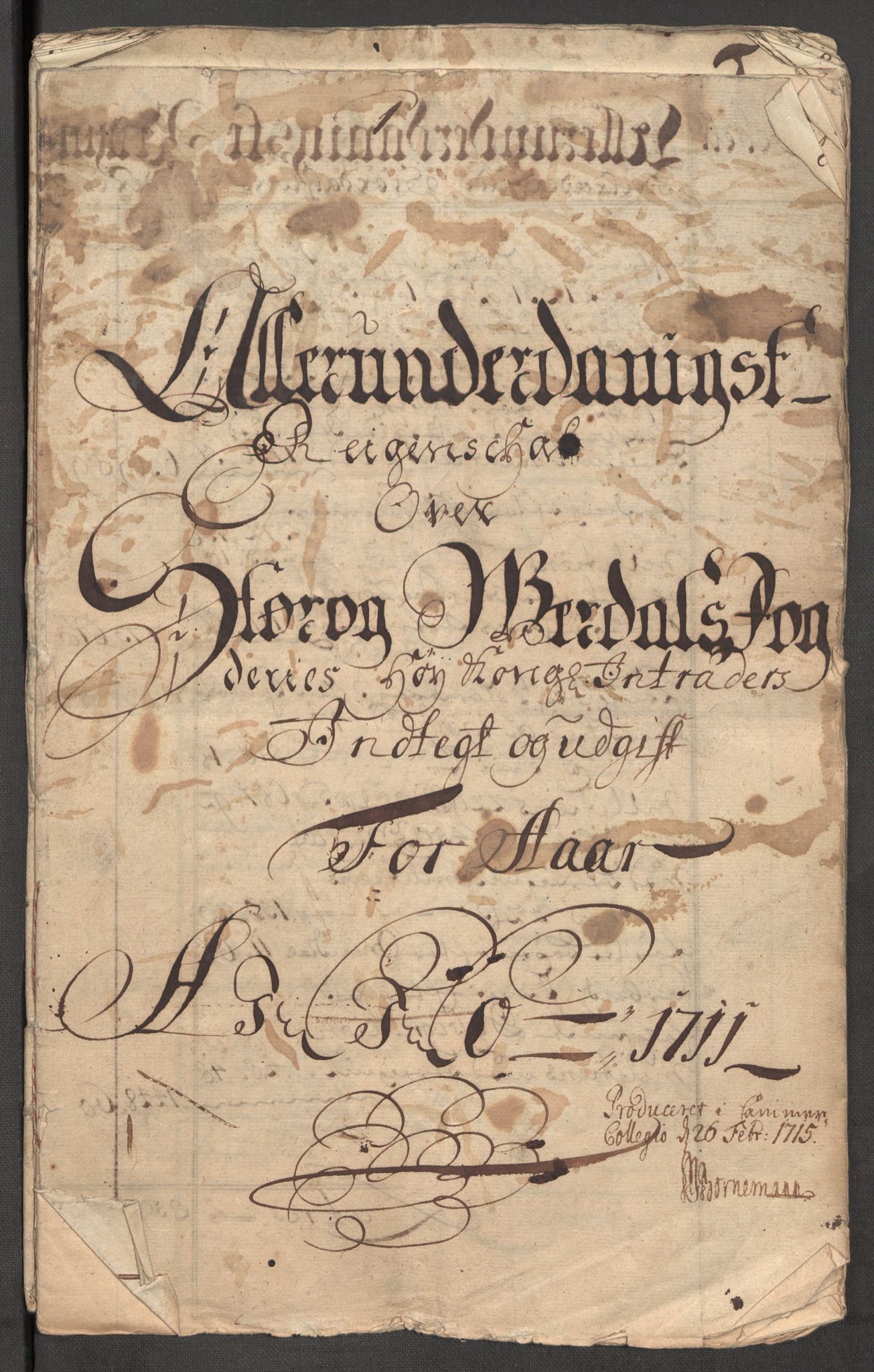 Rentekammeret inntil 1814, Reviderte regnskaper, Fogderegnskap, AV/RA-EA-4092/R62/L4201: Fogderegnskap Stjørdal og Verdal, 1711, p. 4