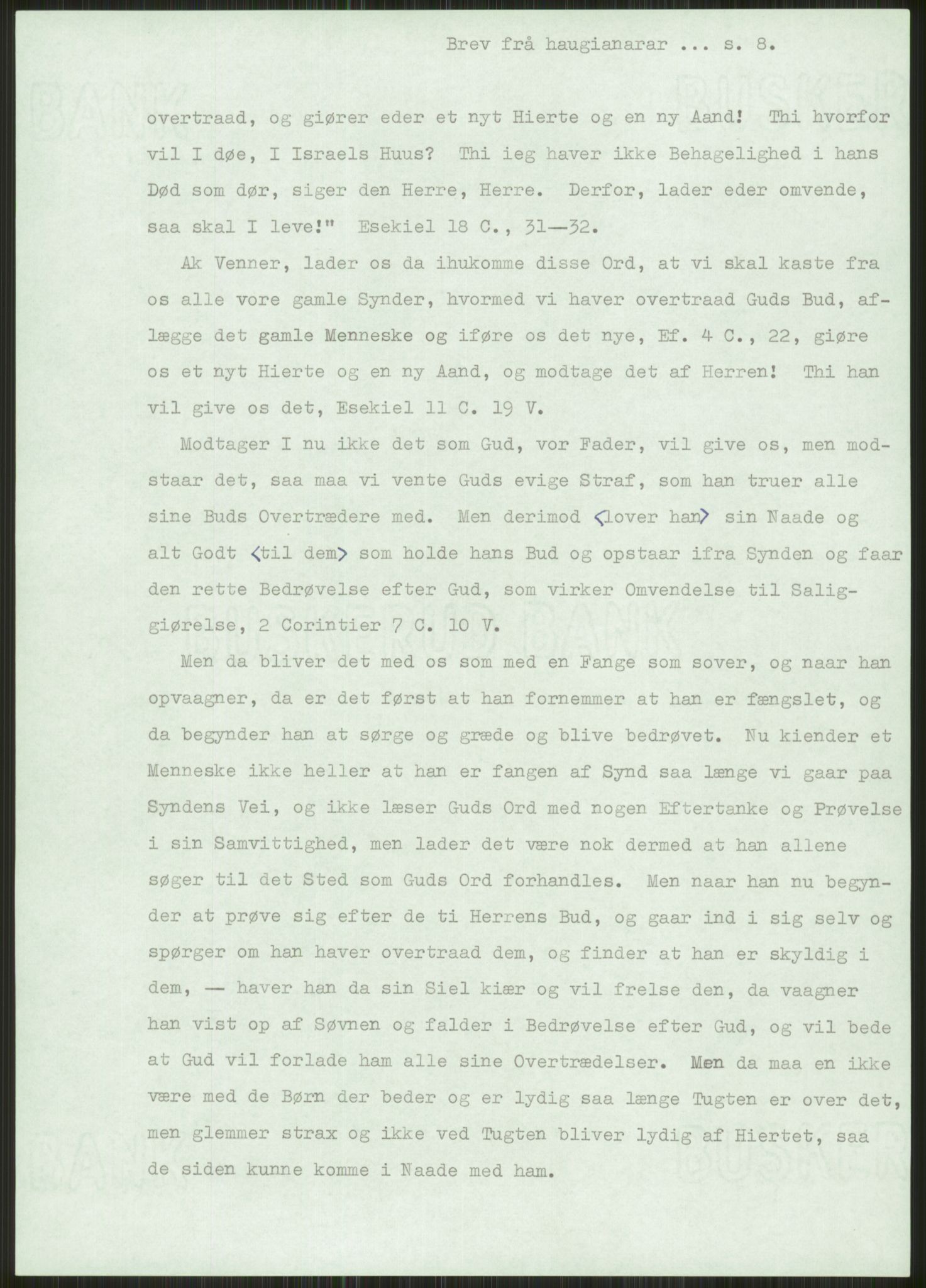 Samlinger til kildeutgivelse, Haugianerbrev, AV/RA-EA-6834/F/L0001: Haugianerbrev I: 1760-1804, 1760-1804, p. 8