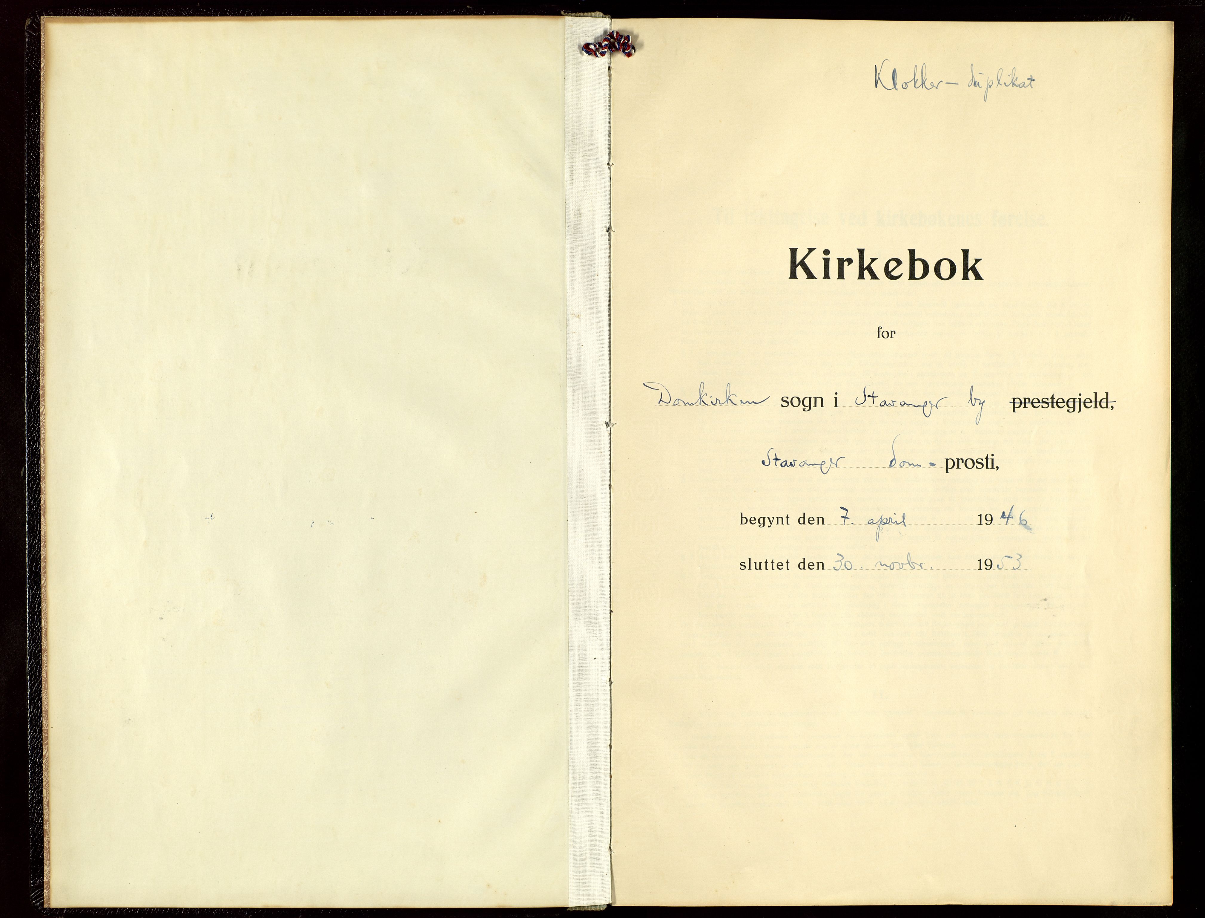Domkirken sokneprestkontor, SAST/A-101812/001/30/30BB/L0023: Parish register (copy) no. B 23, 1946-1952