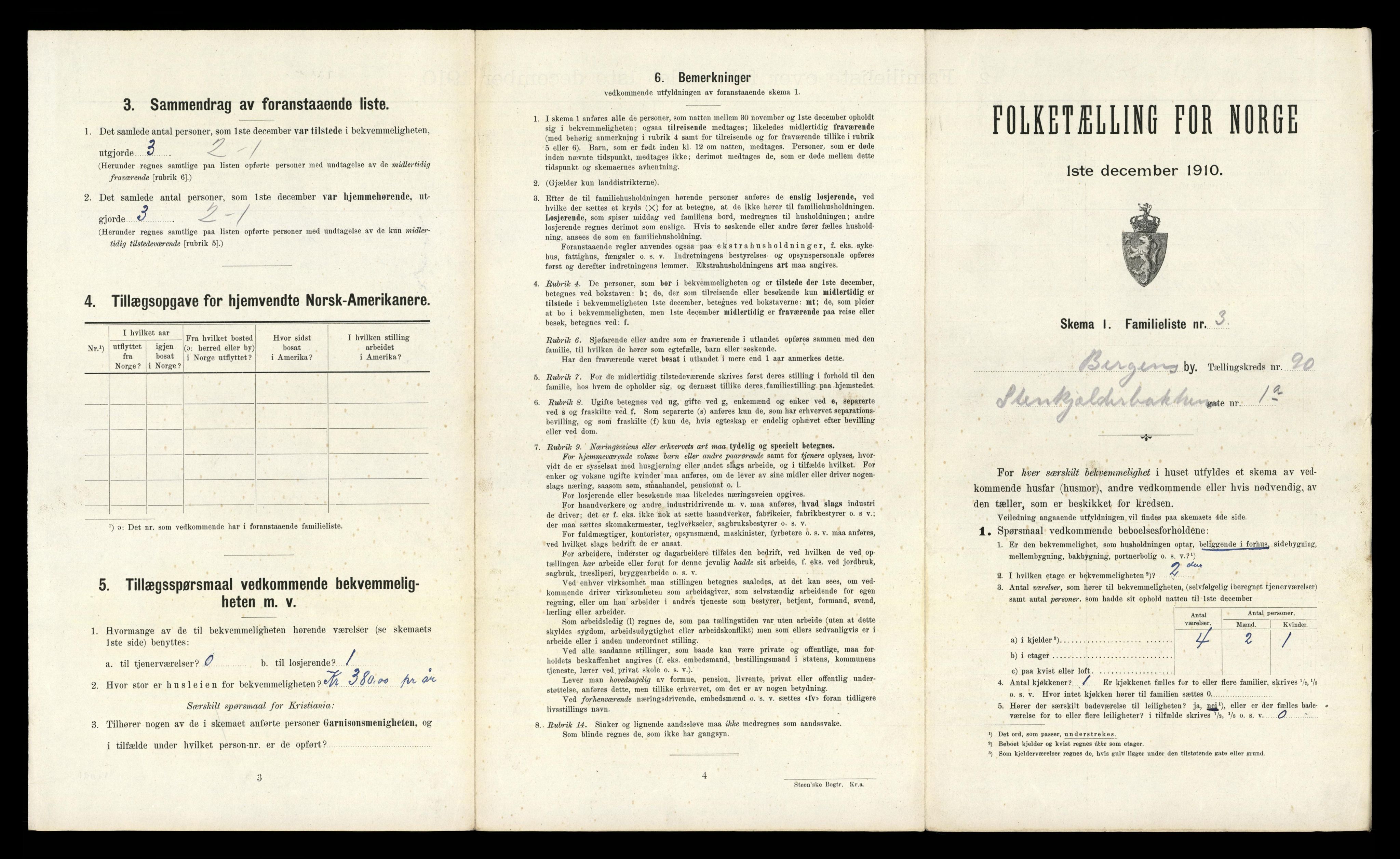 RA, 1910 census for Bergen, 1910, p. 31583