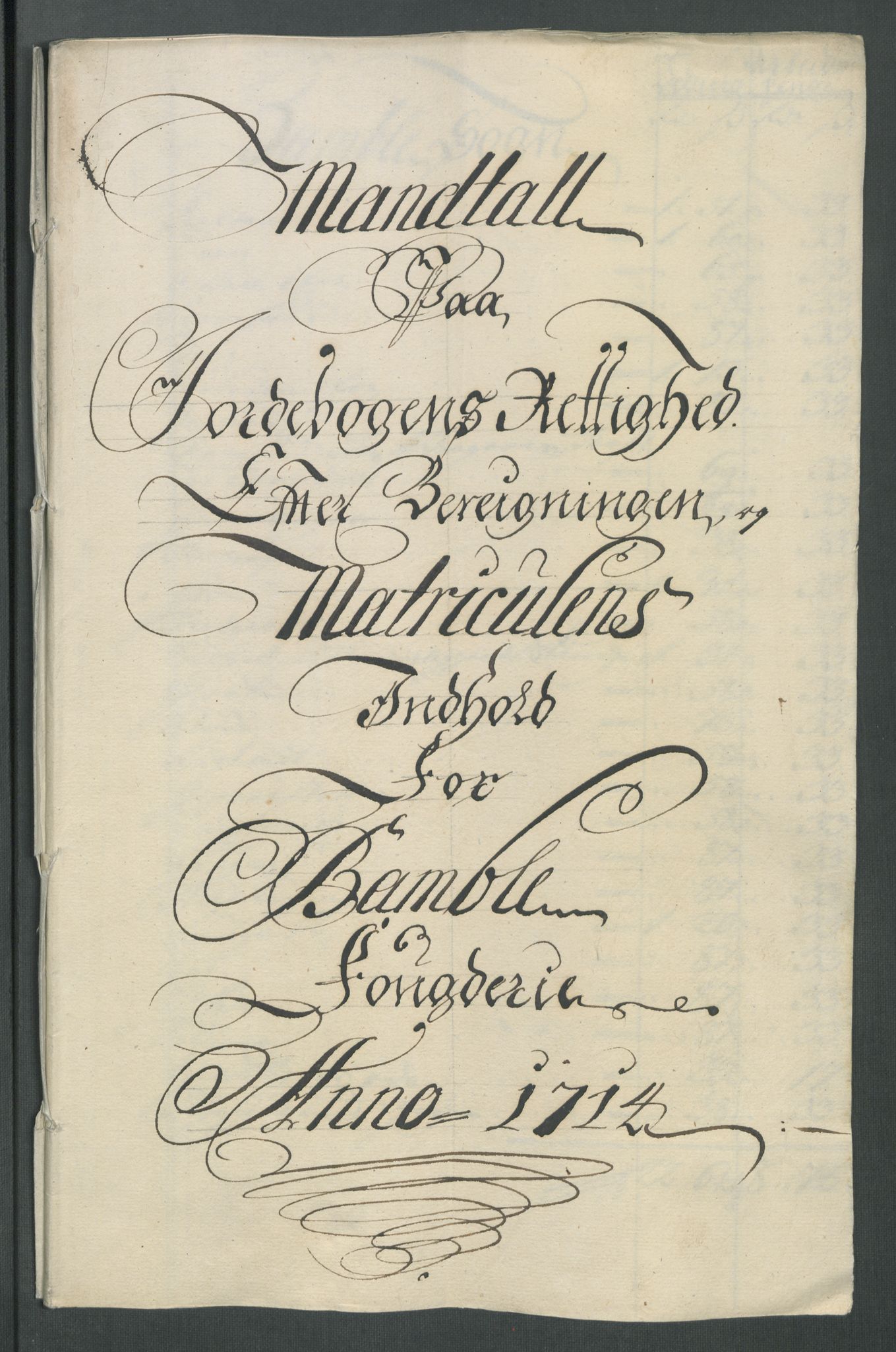 Rentekammeret inntil 1814, Reviderte regnskaper, Fogderegnskap, RA/EA-4092/R36/L2126: Fogderegnskap Øvre og Nedre Telemark og Bamble, 1714, p. 154