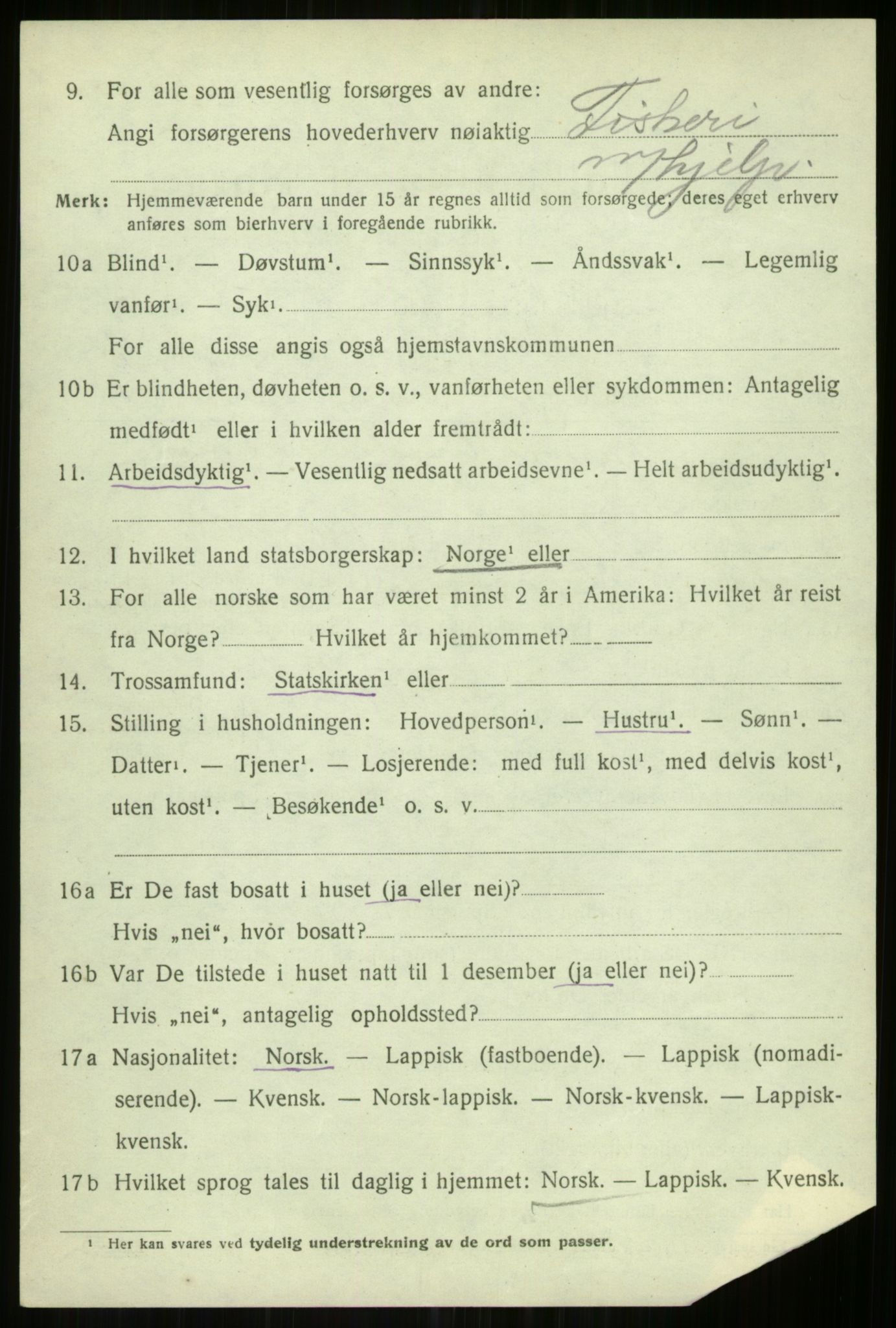 SATØ, 1920 census for Helgøy, 1920, p. 3212