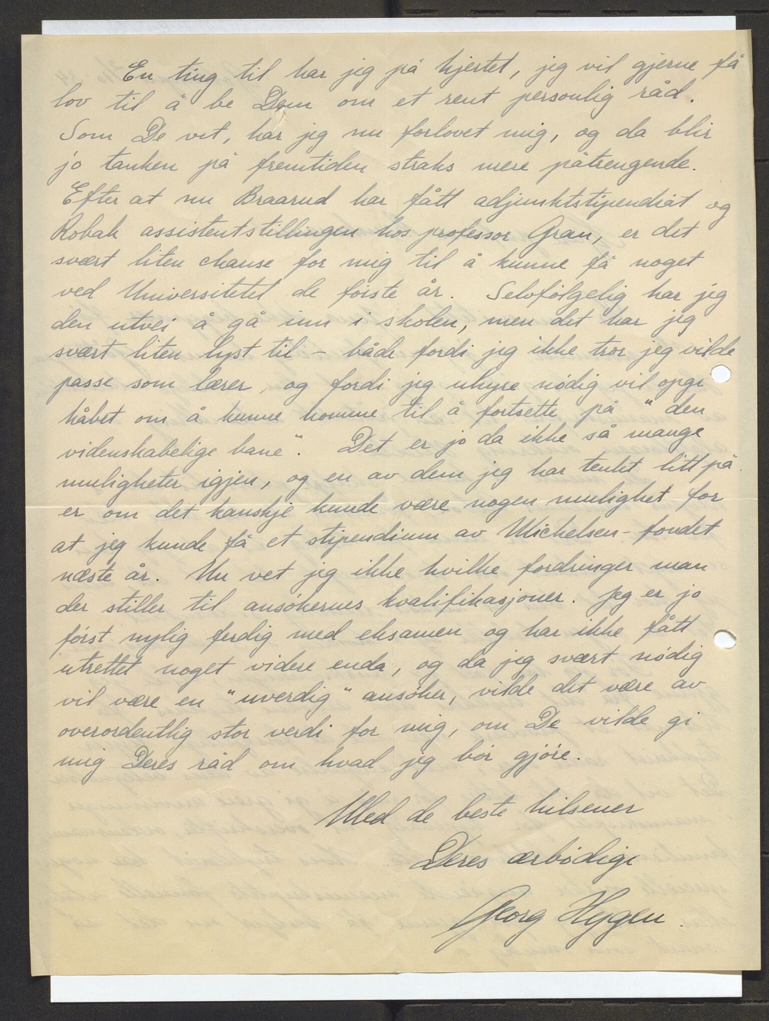 Bergens Museum, AV/SAB-A-17301/13/D/L0002: Korrespondanse , 1928-1940, p. 561