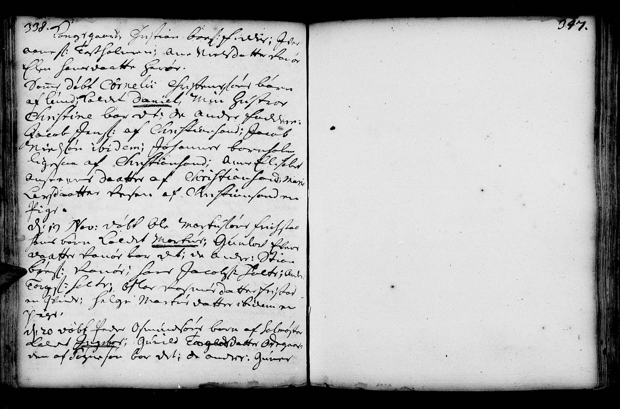 Oddernes sokneprestkontor, SAK/1111-0033/F/Fa/Faa/L0001: Parish register (official) no. A 1, 1692-1718, p. 338-339