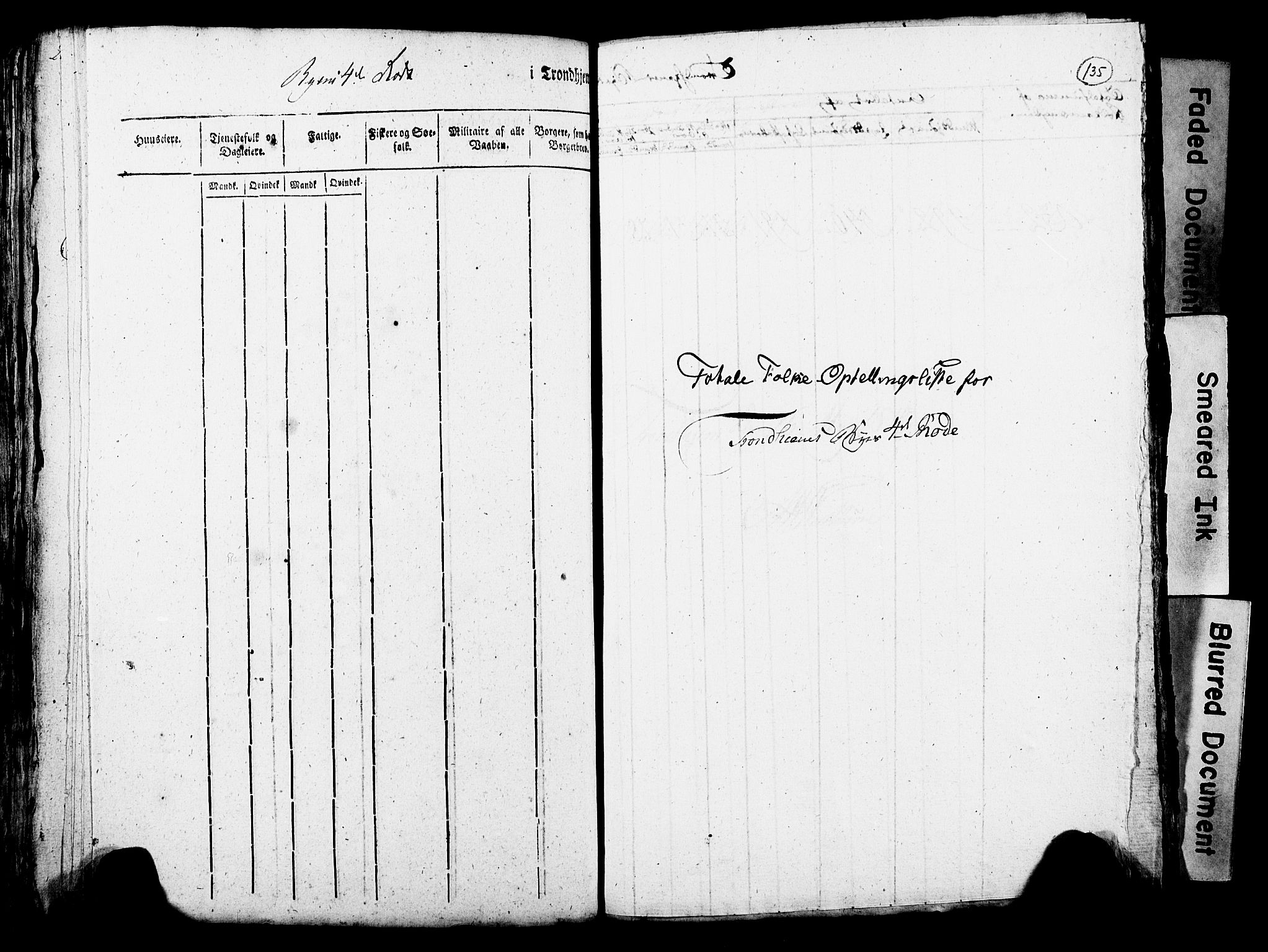 RA, Census 1815 for Trondheim, 1815, p. 134