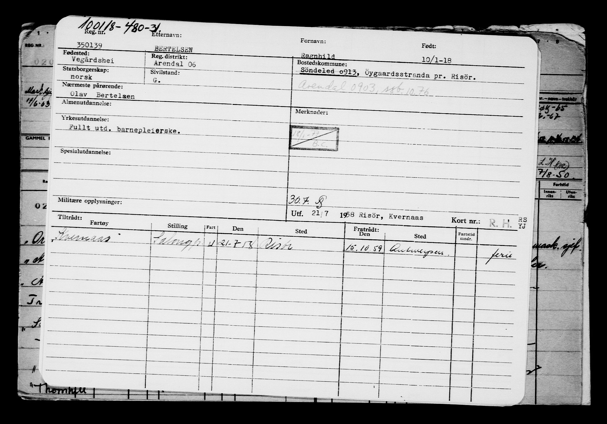 Direktoratet for sjømenn, AV/RA-S-3545/G/Gb/L0154: Hovedkort, 1917-1918, p. 533