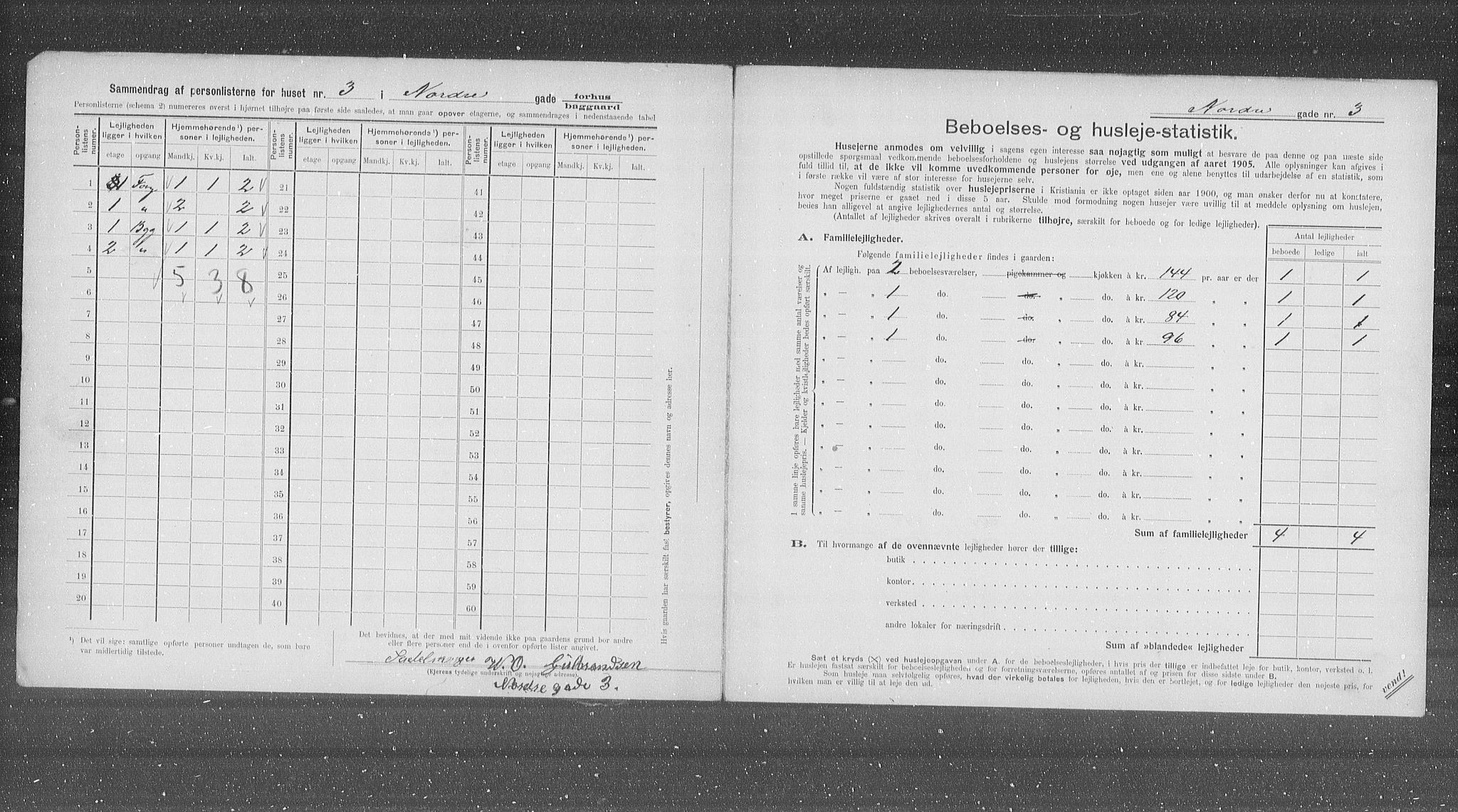 OBA, Municipal Census 1905 for Kristiania, 1905, p. 38440