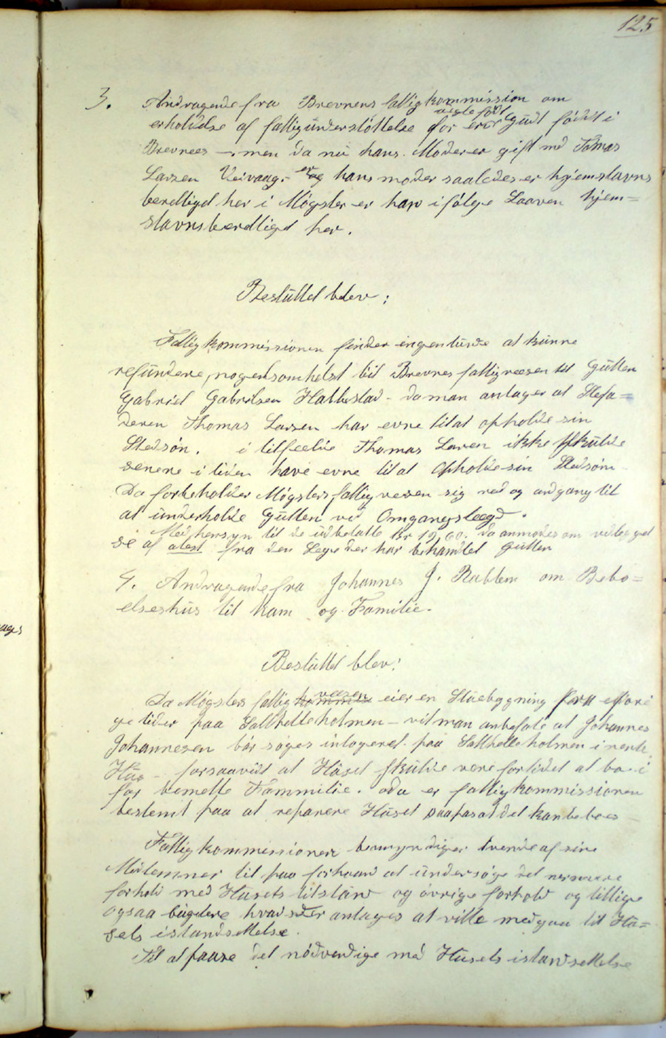 Austevoll kommune. Fattigstyret, IKAH/1244-311/A/Aa/L0001: Møtebok for Møgster fattigkommisjon og fattigstyre, 1846-1920, p. 125a