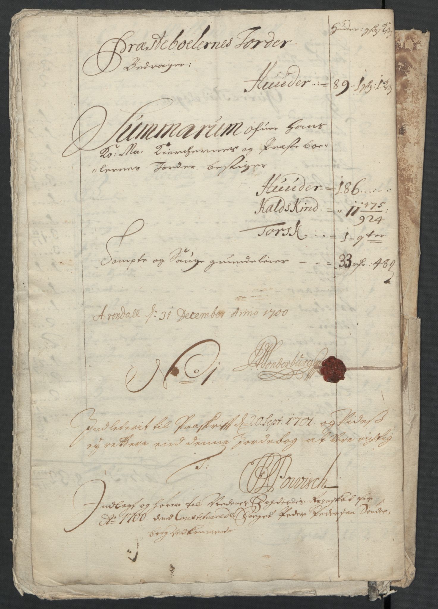 Rentekammeret inntil 1814, Reviderte regnskaper, Fogderegnskap, AV/RA-EA-4092/R39/L2314: Fogderegnskap Nedenes, 1698-1699, p. 27