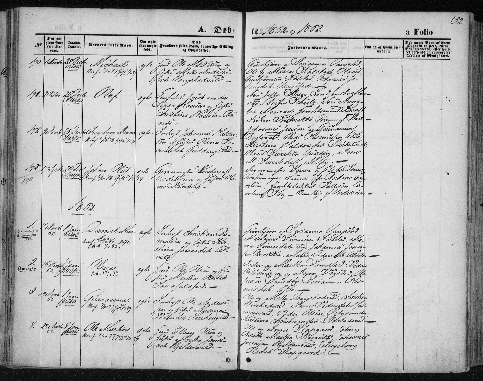Ministerialprotokoller, klokkerbøker og fødselsregistre - Nord-Trøndelag, SAT/A-1458/723/L0241: Parish register (official) no. 723A10, 1860-1869, p. 52