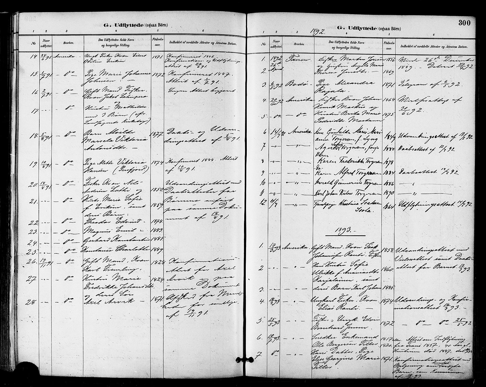 Vardø sokneprestkontor, SATØ/S-1332/H/Ha/L0007kirke: Parish register (official) no. 7, 1886-1897, p. 300