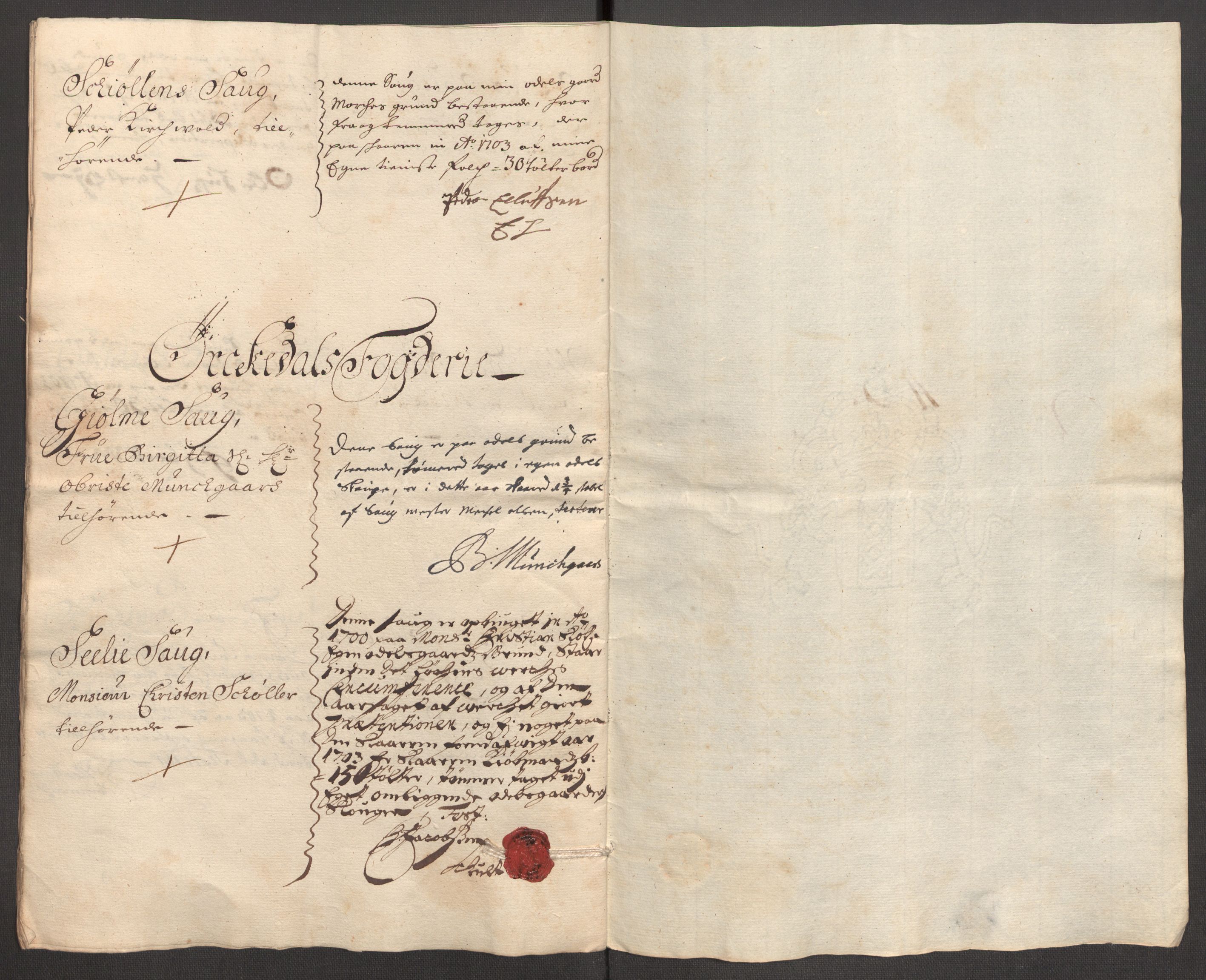 Rentekammeret inntil 1814, Reviderte regnskaper, Fogderegnskap, AV/RA-EA-4092/R60/L3953: Fogderegnskap Orkdal og Gauldal, 1703, p. 306