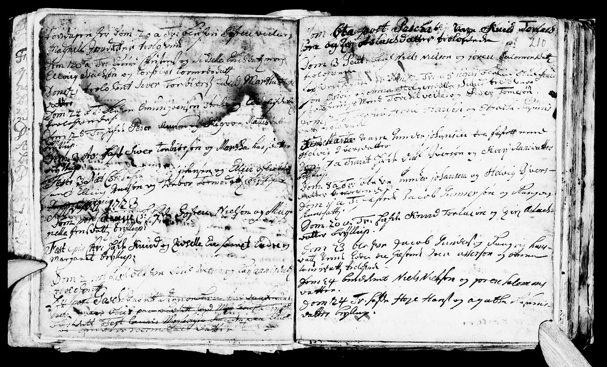 Avaldsnes sokneprestkontor, SAST/A -101851/H/Ha/Haa/L0001: Parish register (official) no. A 1, 1711-1764, p. 210