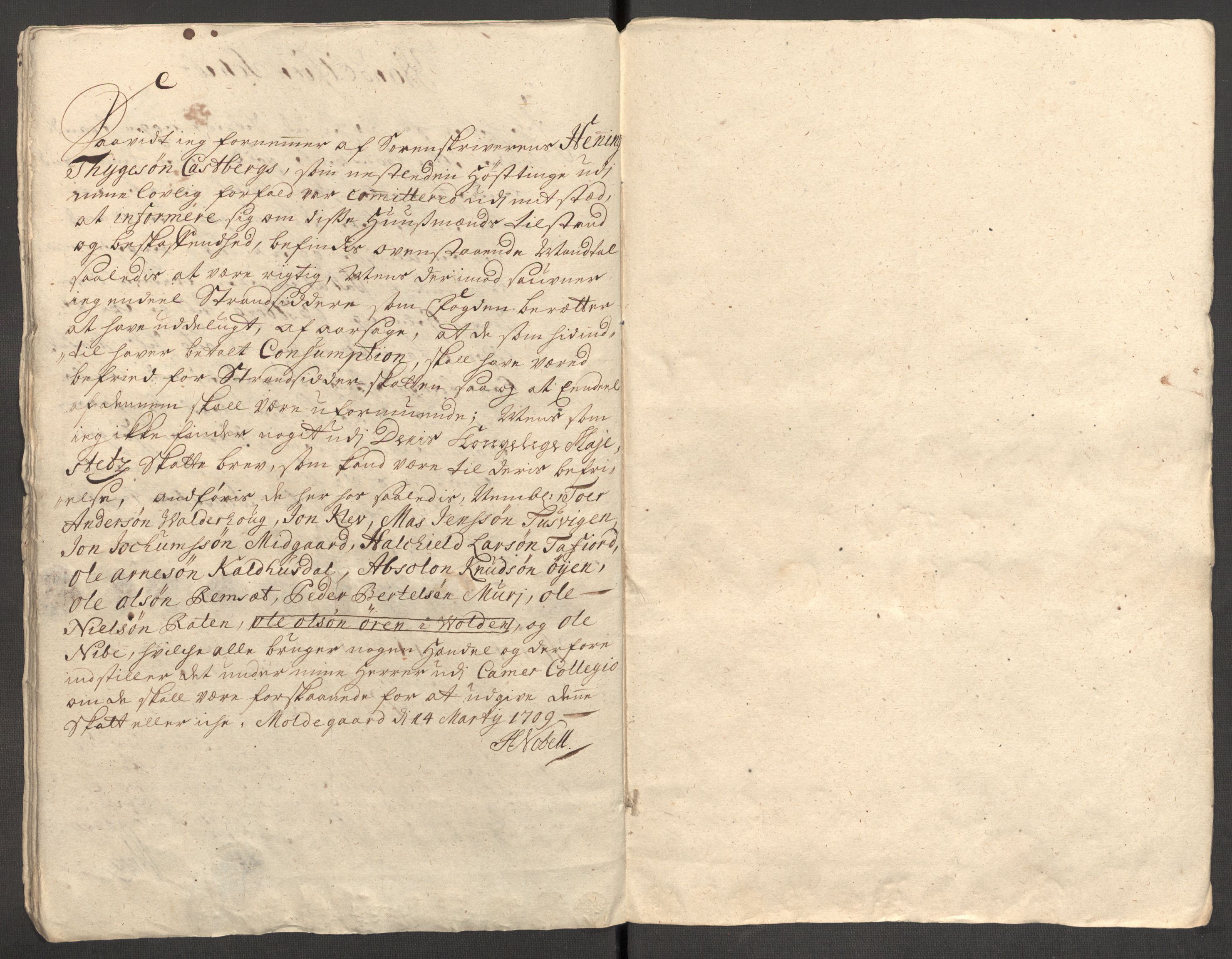 Rentekammeret inntil 1814, Reviderte regnskaper, Fogderegnskap, AV/RA-EA-4092/R54/L3562: Fogderegnskap Sunnmøre, 1708-1709, p. 34