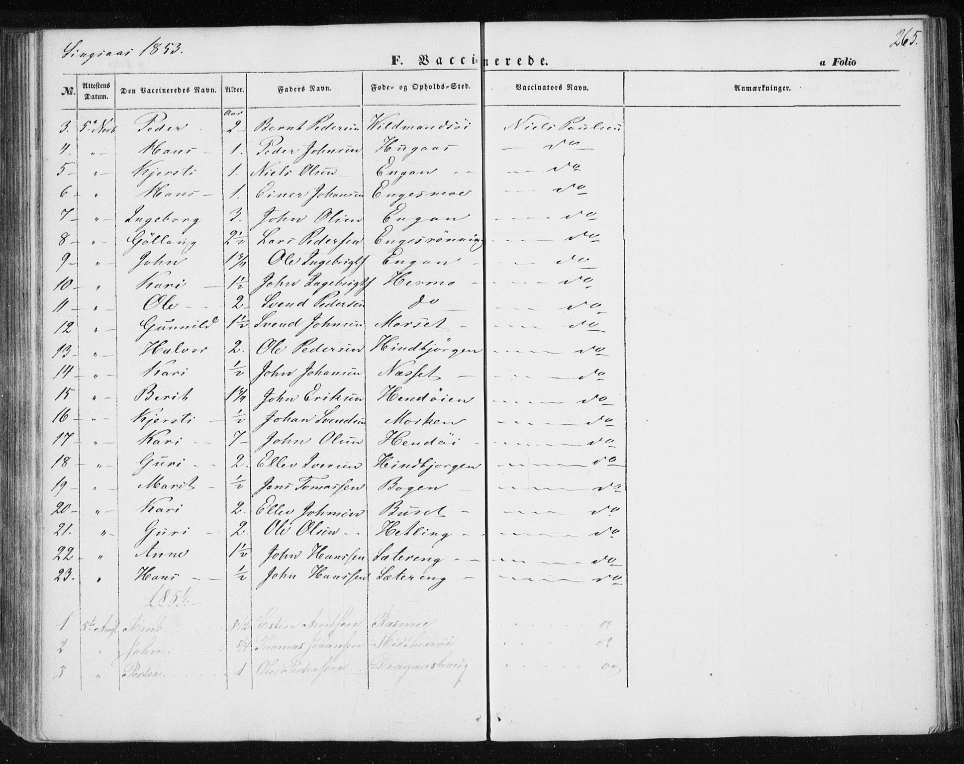 Ministerialprotokoller, klokkerbøker og fødselsregistre - Sør-Trøndelag, SAT/A-1456/685/L0964: Parish register (official) no. 685A06 /2, 1846-1859, p. 265