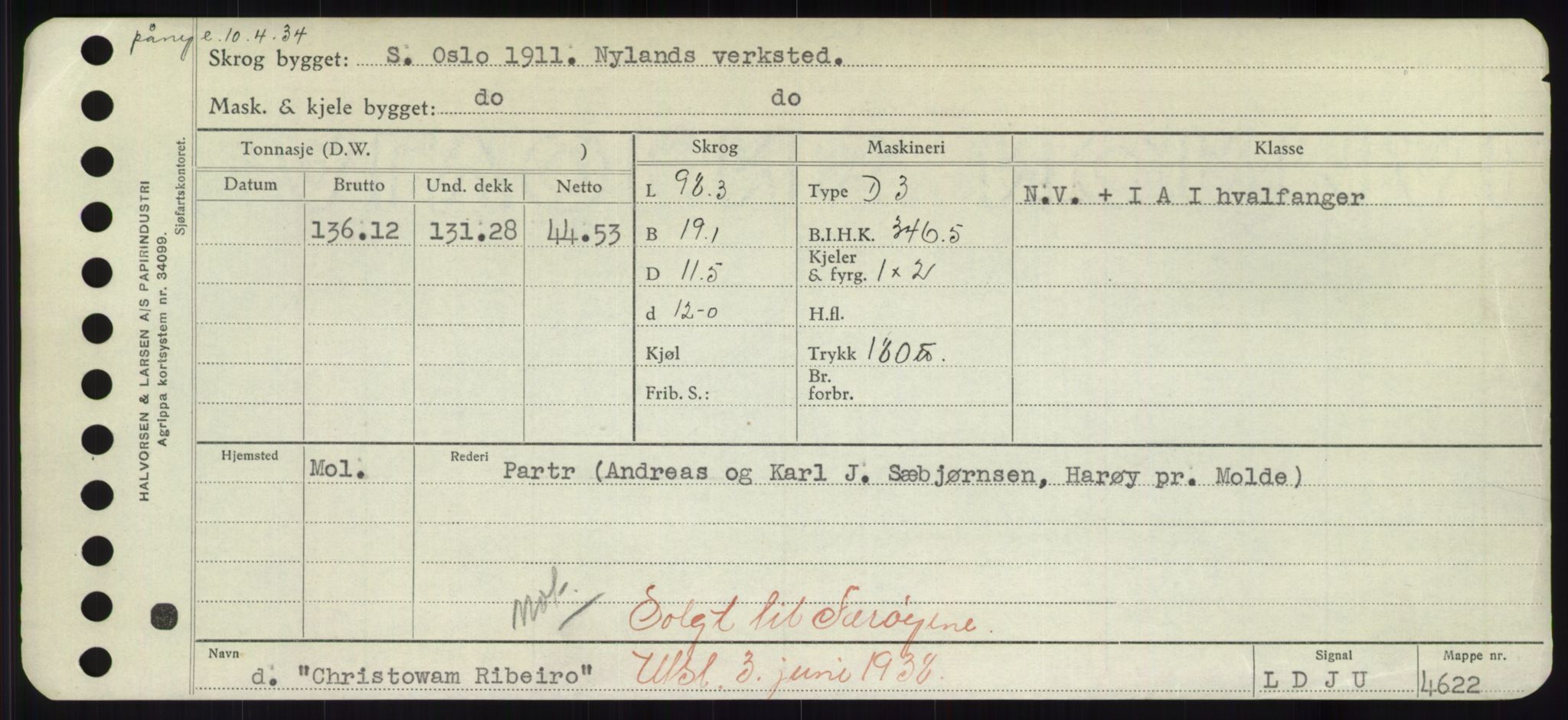 Sjøfartsdirektoratet med forløpere, Skipsmålingen, RA/S-1627/H/Hd/L0007: Fartøy, C, p. 179