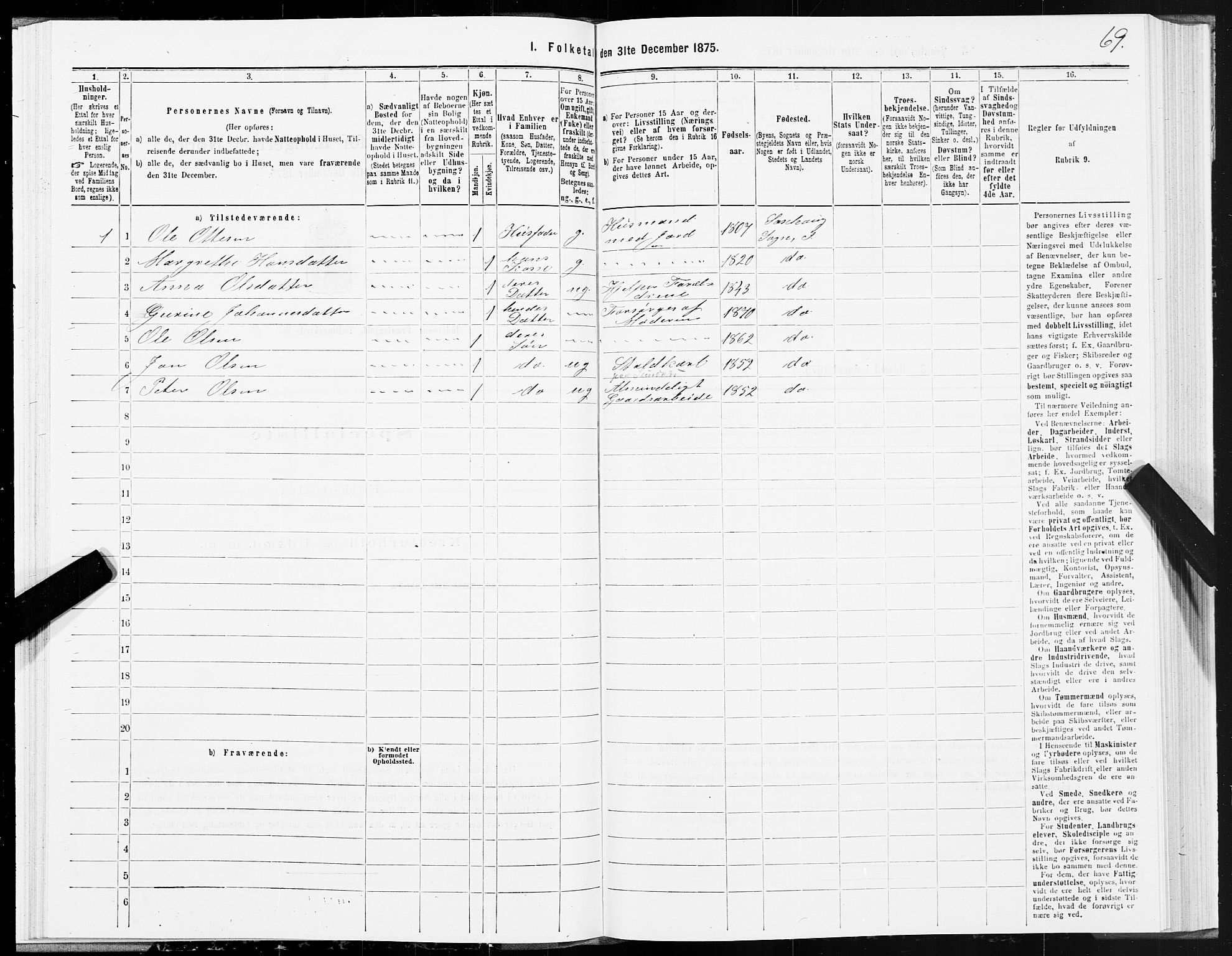 SAT, 1875 census for 1729P Inderøy, 1875, p. 4069