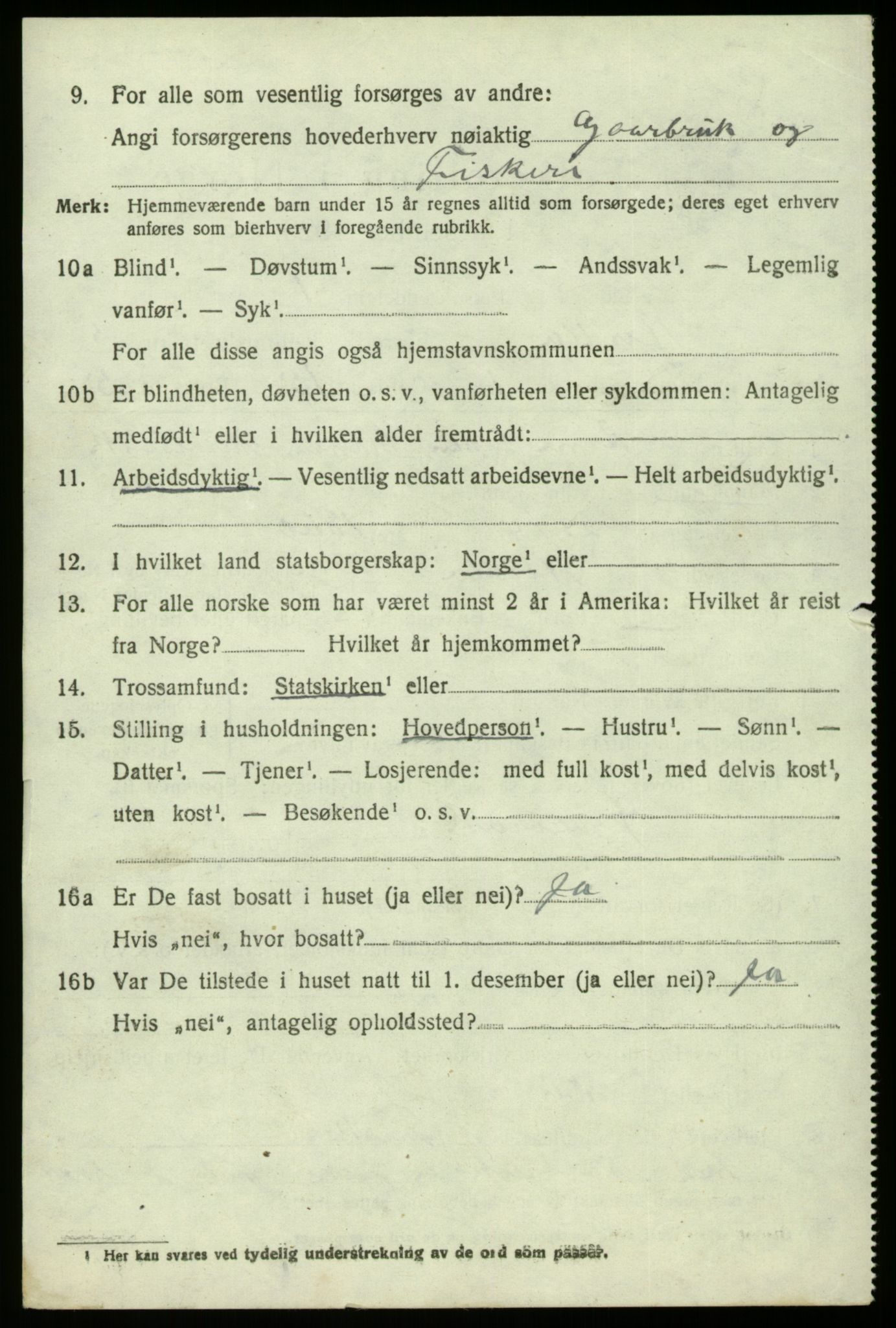 SAB, 1920 census for Herdla, 1920, p. 3814