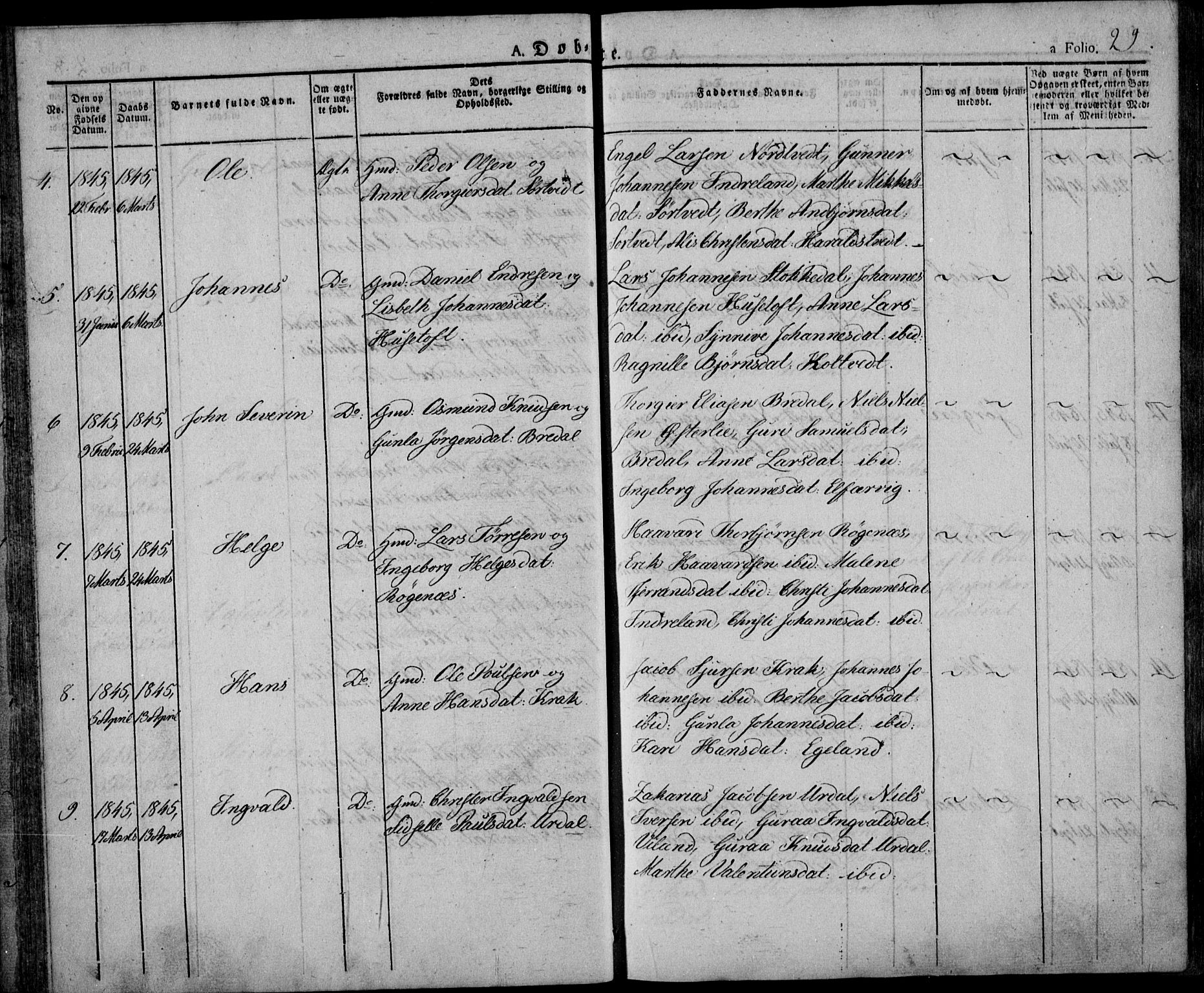 Skjold sokneprestkontor, AV/SAST-A-101847/H/Ha/Haa/L0005: Parish register (official) no. A 5, 1830-1856, p. 29