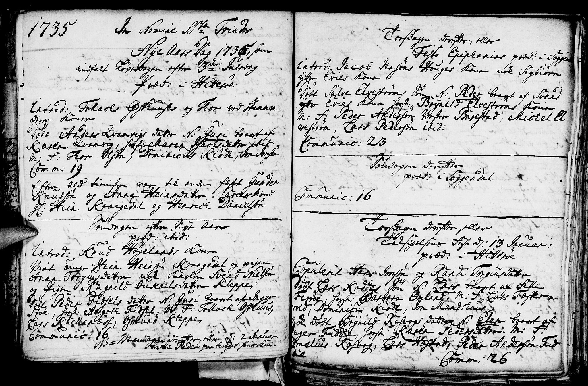 Sokndal sokneprestkontor, SAST/A-101808: Parish register (official) no. A 1, 1729-1740