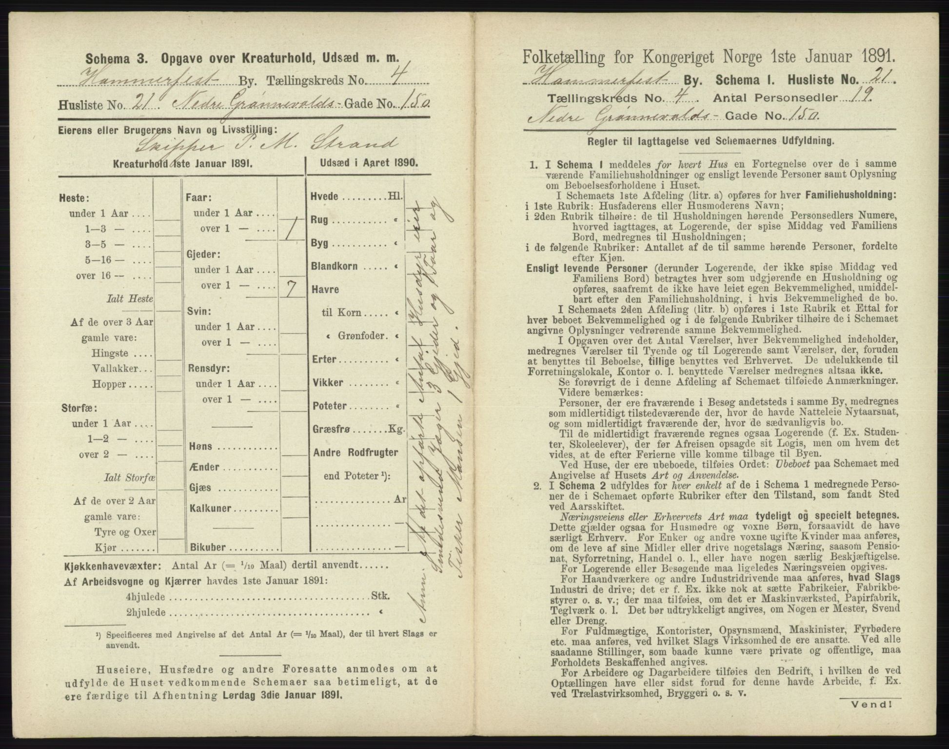 RA, 1891 census for 2001 Hammerfest, 1891, p. 893