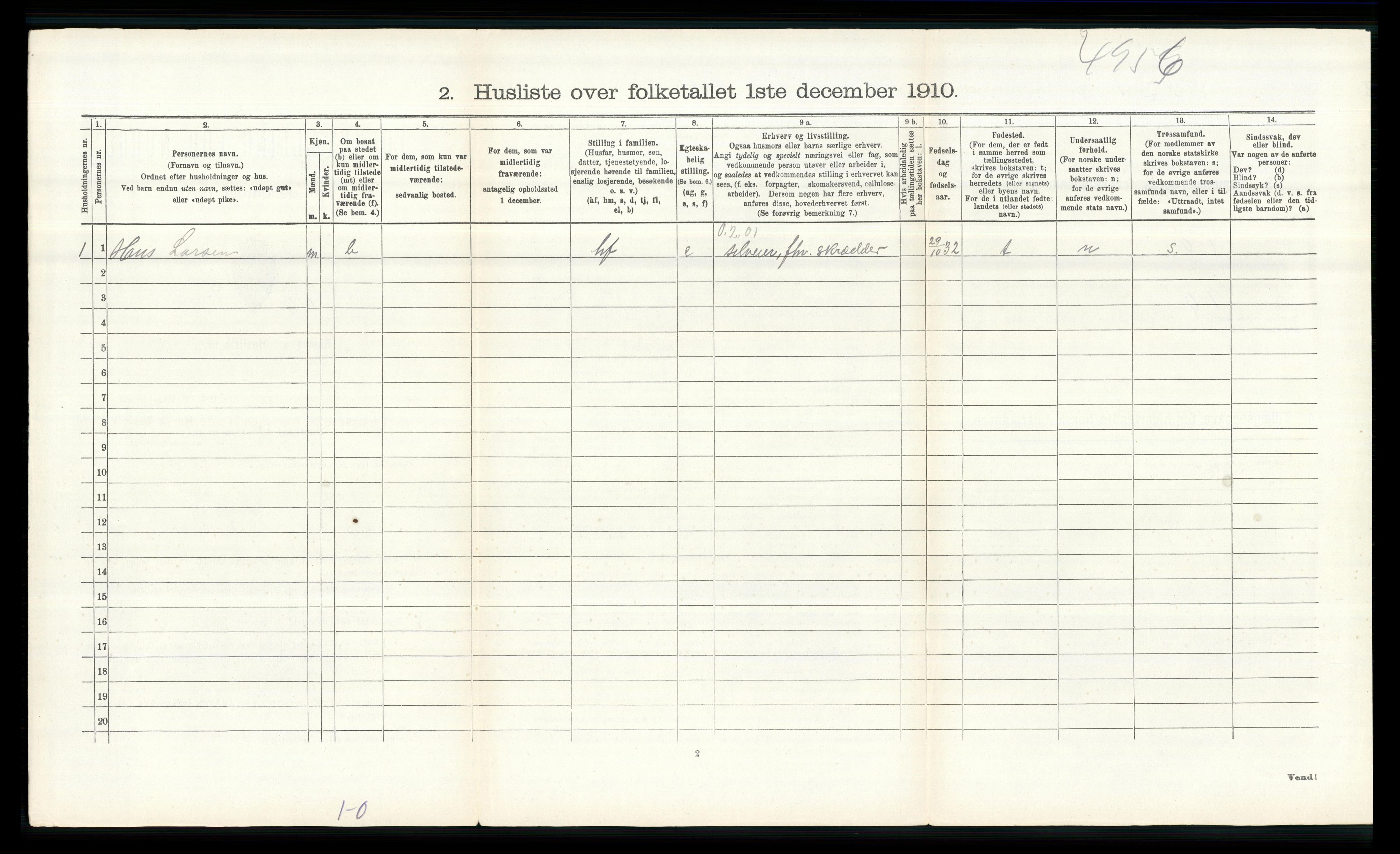 RA, 1910 census for Ullensaker, 1910, p. 1770