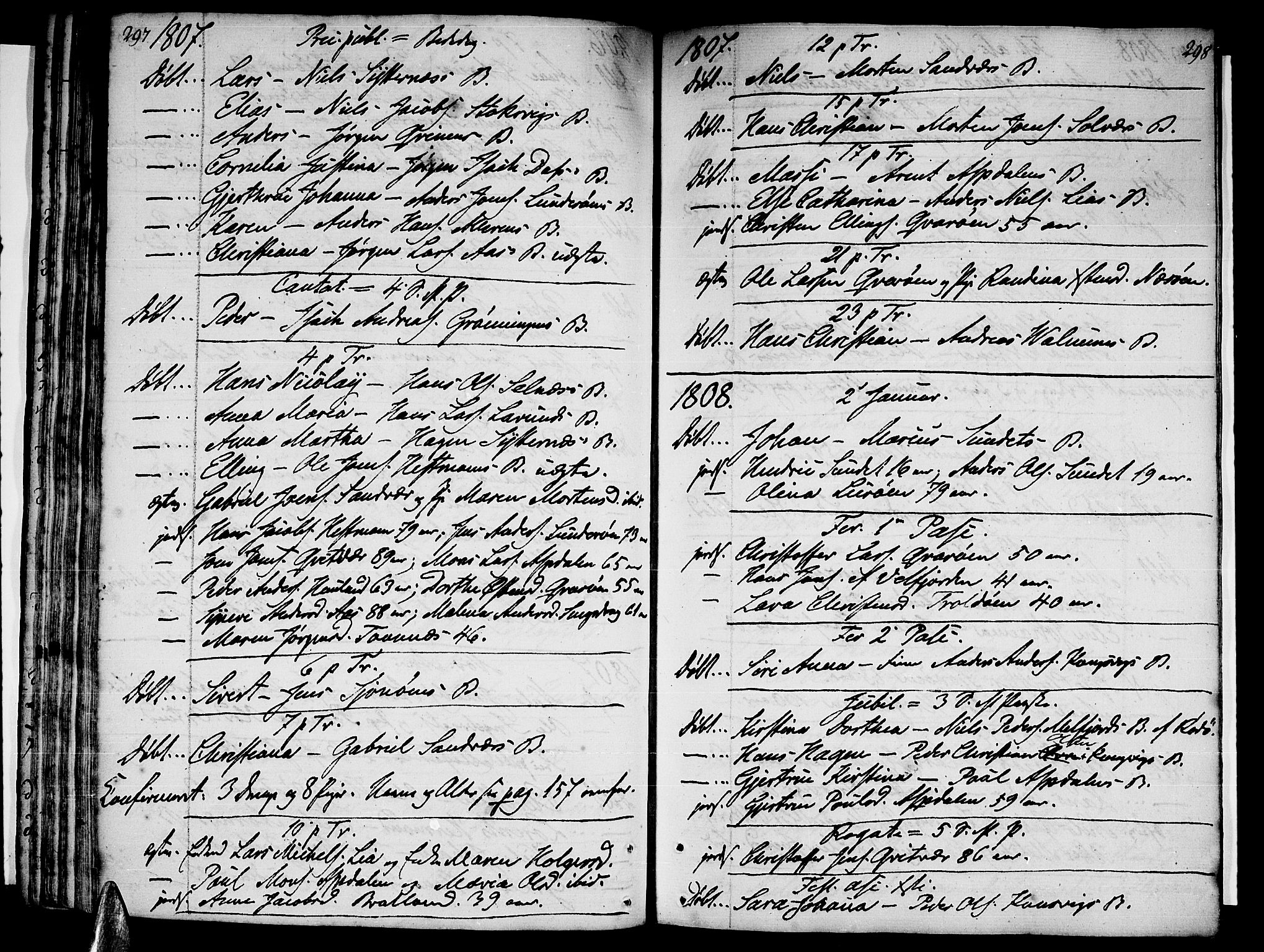 Ministerialprotokoller, klokkerbøker og fødselsregistre - Nordland, SAT/A-1459/839/L0563: Parish register (official) no. 839A01 /1, 1767-1824, p. 297-298