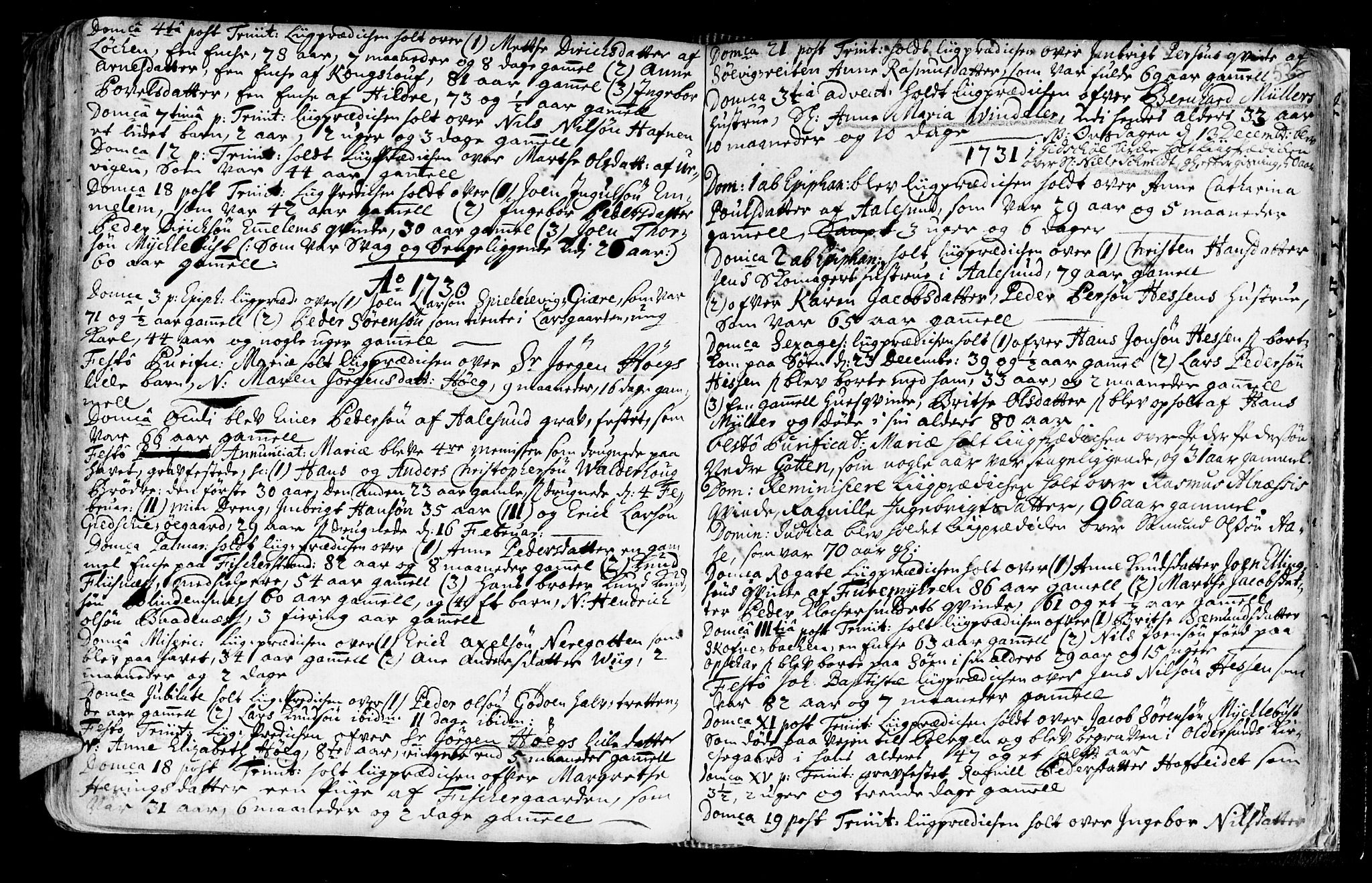Ministerialprotokoller, klokkerbøker og fødselsregistre - Møre og Romsdal, AV/SAT-A-1454/528/L0390: Parish register (official) no. 528A01, 1698-1739, p. 524-525