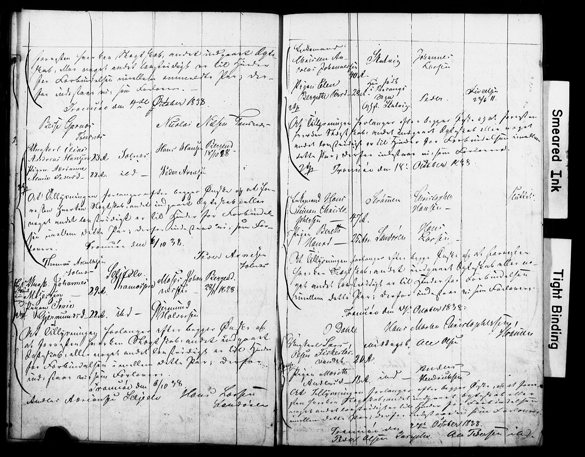 Tromsø sokneprestkontor/stiftsprosti/domprosti, AV/SATØ-S-1343/H/Hc/L0096: Banns register no. 96, 1838-1851