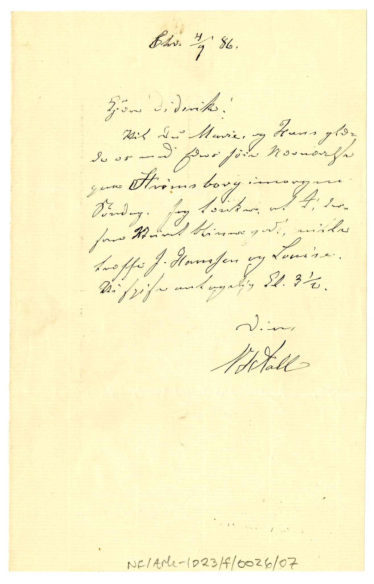 Diderik Maria Aalls brevsamling, NF/Ark-1023/F/L0001: D.M. Aalls brevsamling. A - B, 1738-1889, p. 297