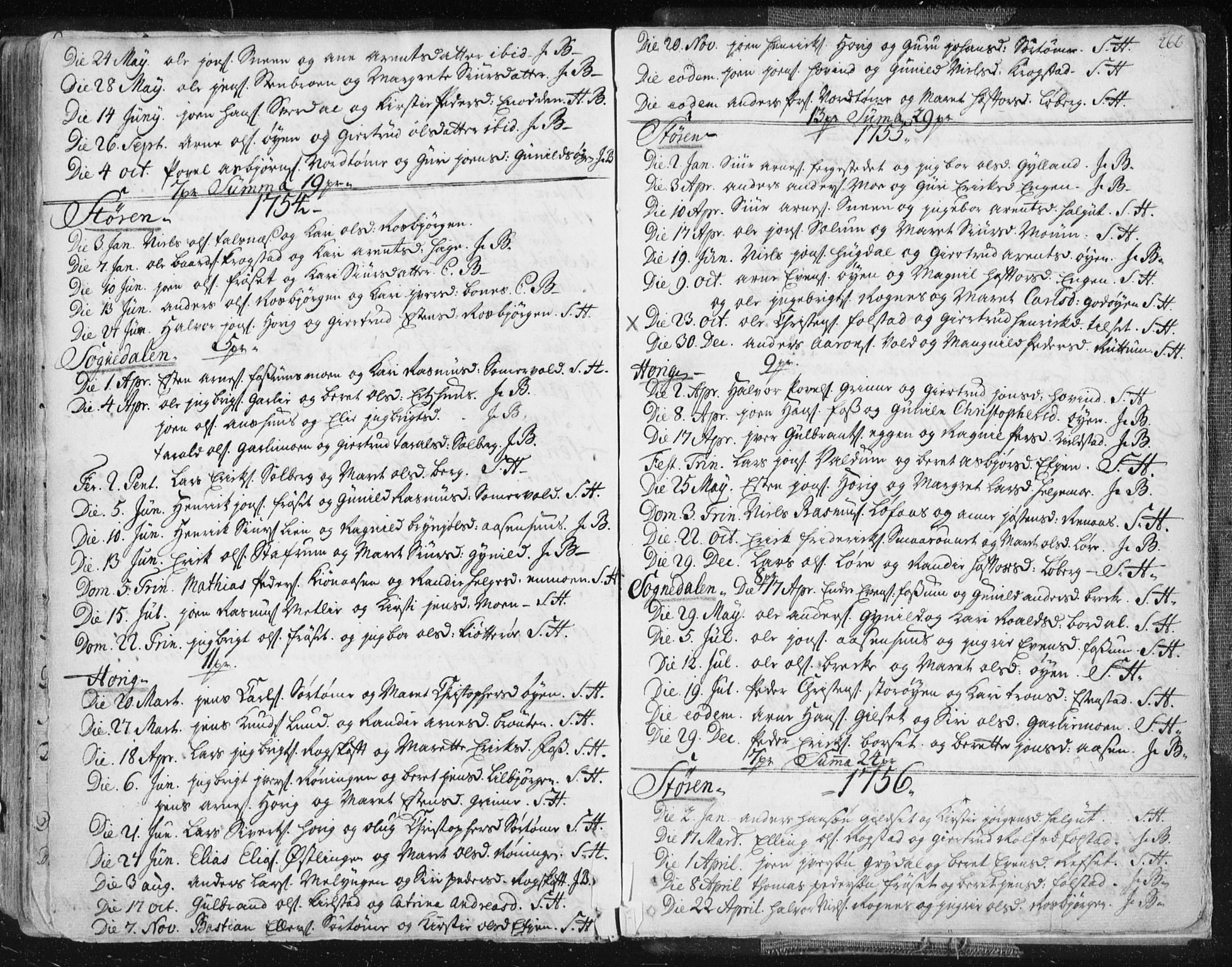 Ministerialprotokoller, klokkerbøker og fødselsregistre - Sør-Trøndelag, SAT/A-1456/687/L0991: Parish register (official) no. 687A02, 1747-1790, p. 266