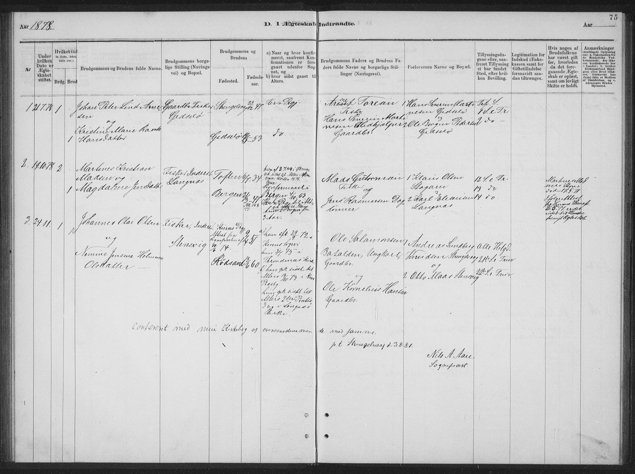 Ministerialprotokoller, klokkerbøker og fødselsregistre - Nordland, AV/SAT-A-1459/894/L1359: Parish register (copy) no. 894C02, 1877-1884, p. 75